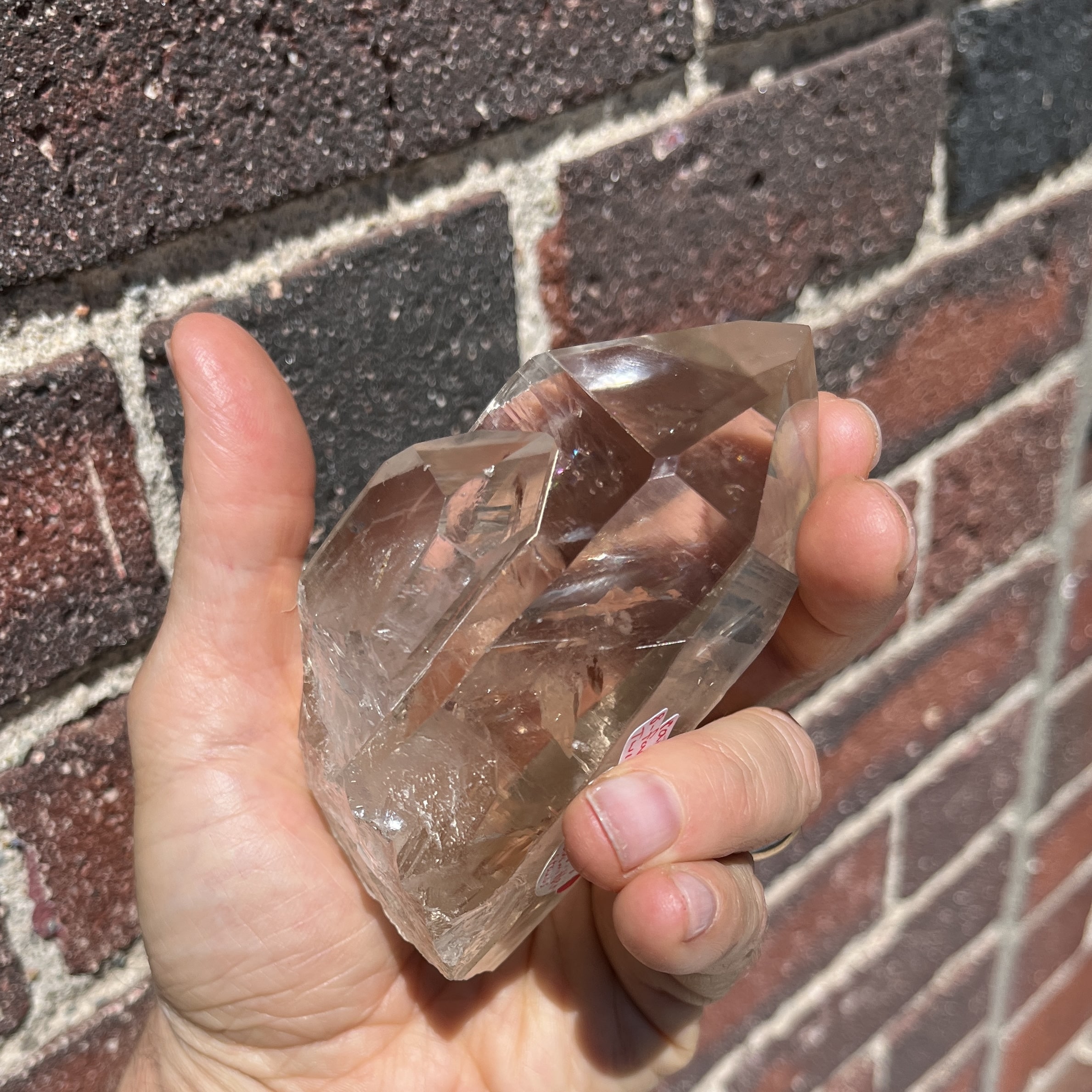 Quartz (Lemurian) Tantric Twins (3.85") 'piggy back' healing crystal - Image 2