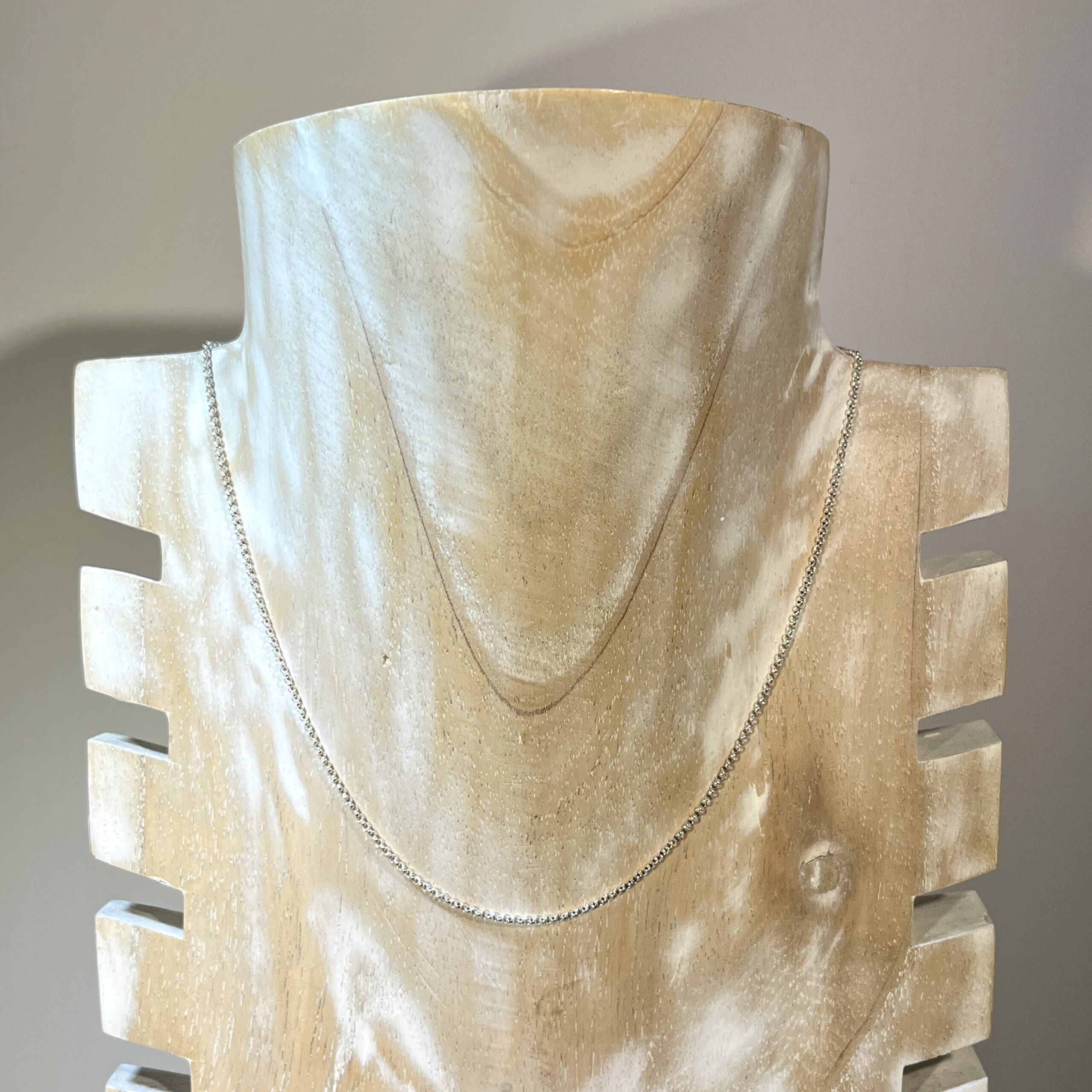 Chain (Sterling) 16" Rolo (1.5mm) necklace for pendant healing crystal - Image 2