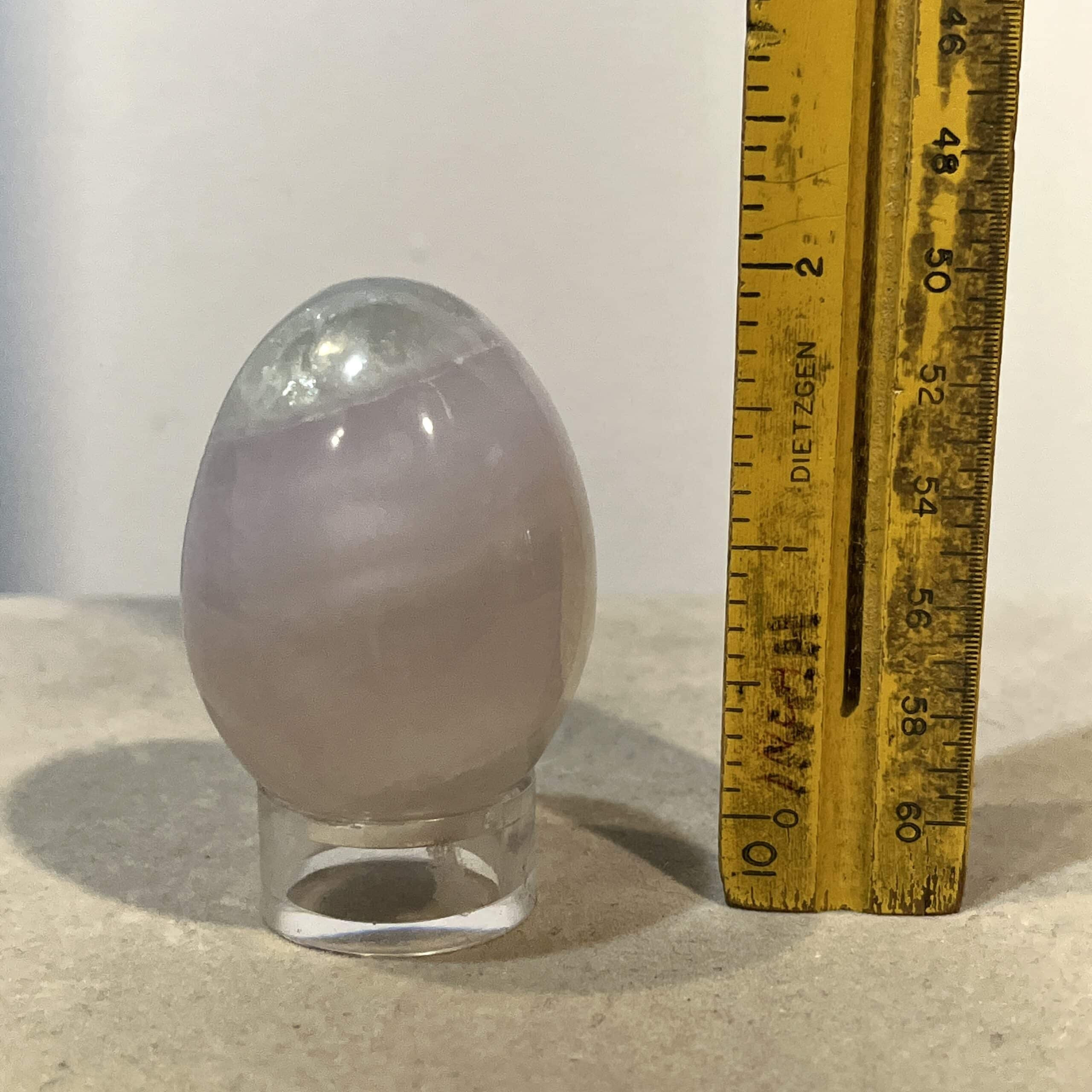 Fluorite (lavender) egg, display and palm piece, healing crystal - Image 5