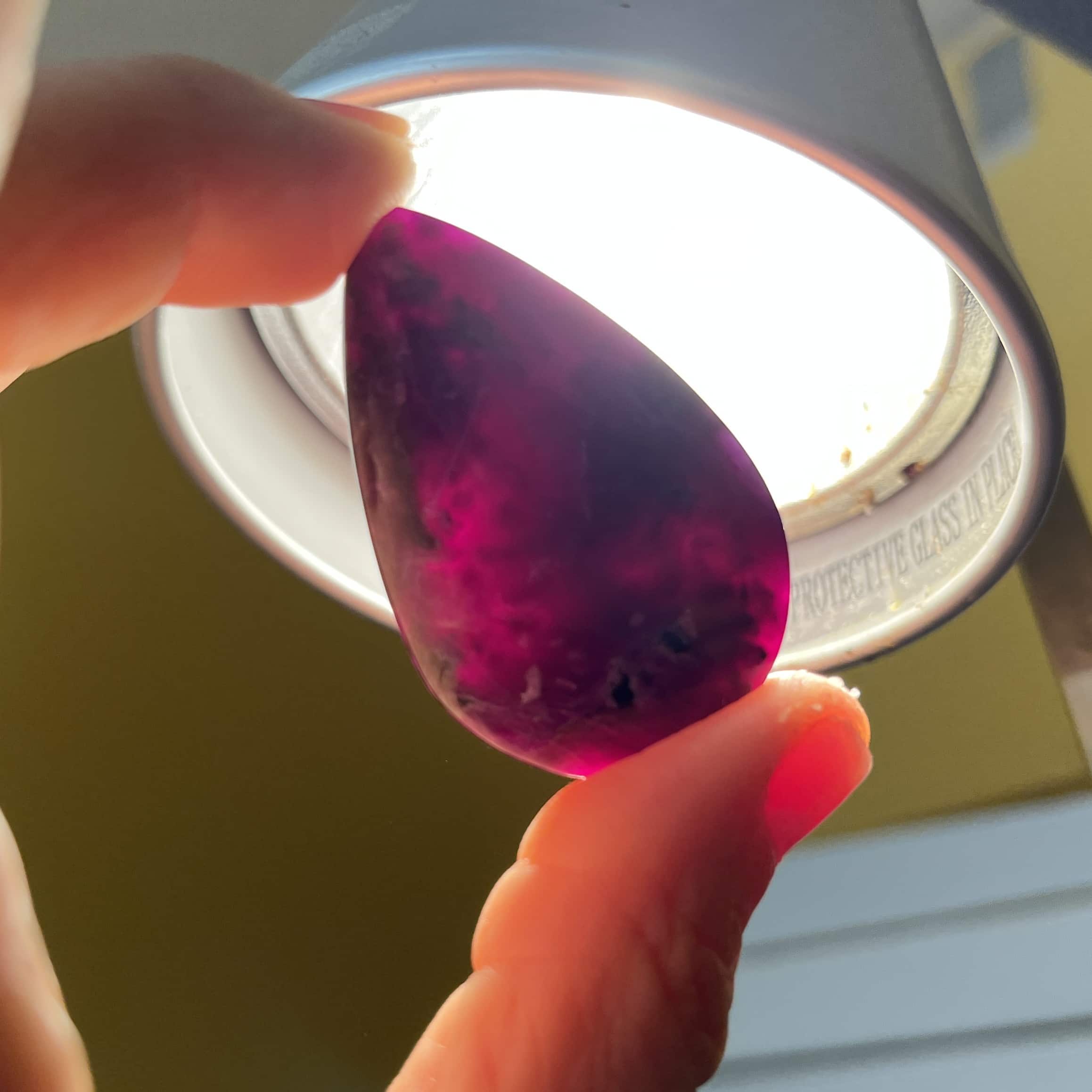 Sugilite (cab) gel purple 'big drop' (13.82gr) healing crystal - Image 2