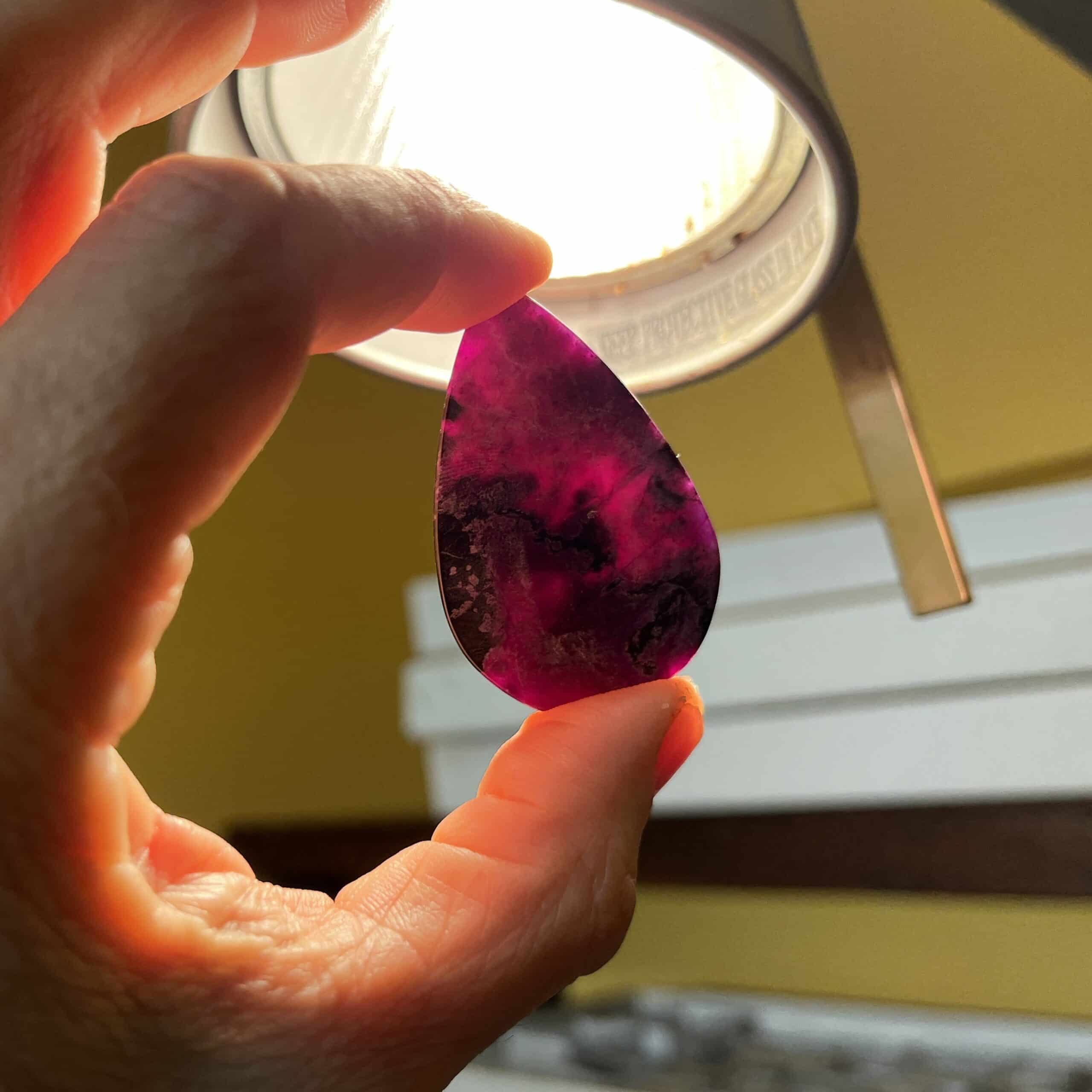 Sugilite (cab) gel purple 'big drop' (13.82gr) healing crystal - Image 5