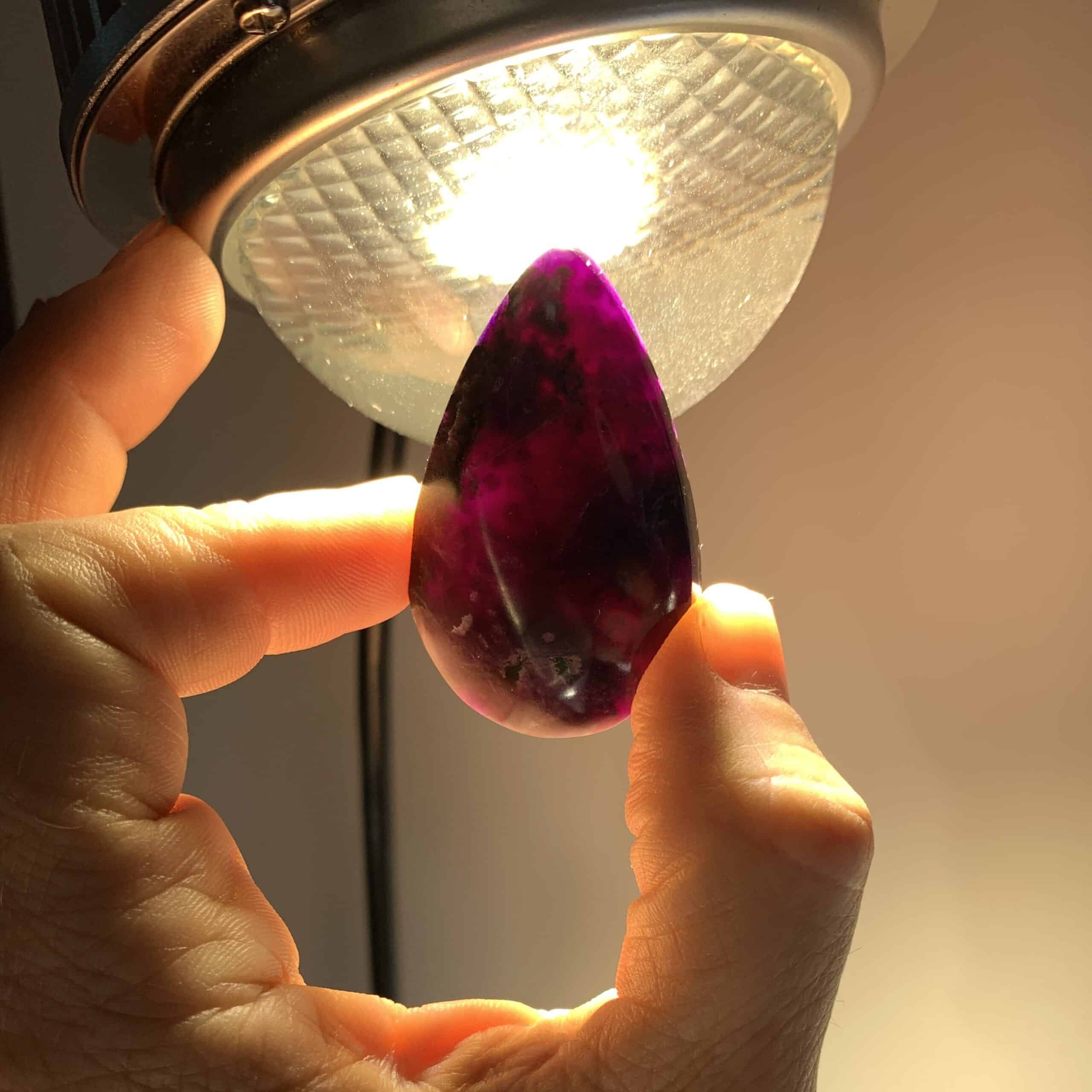 Sugilite (cab) gel purple 'big drop' (13.82gr) healing crystal - Image 7