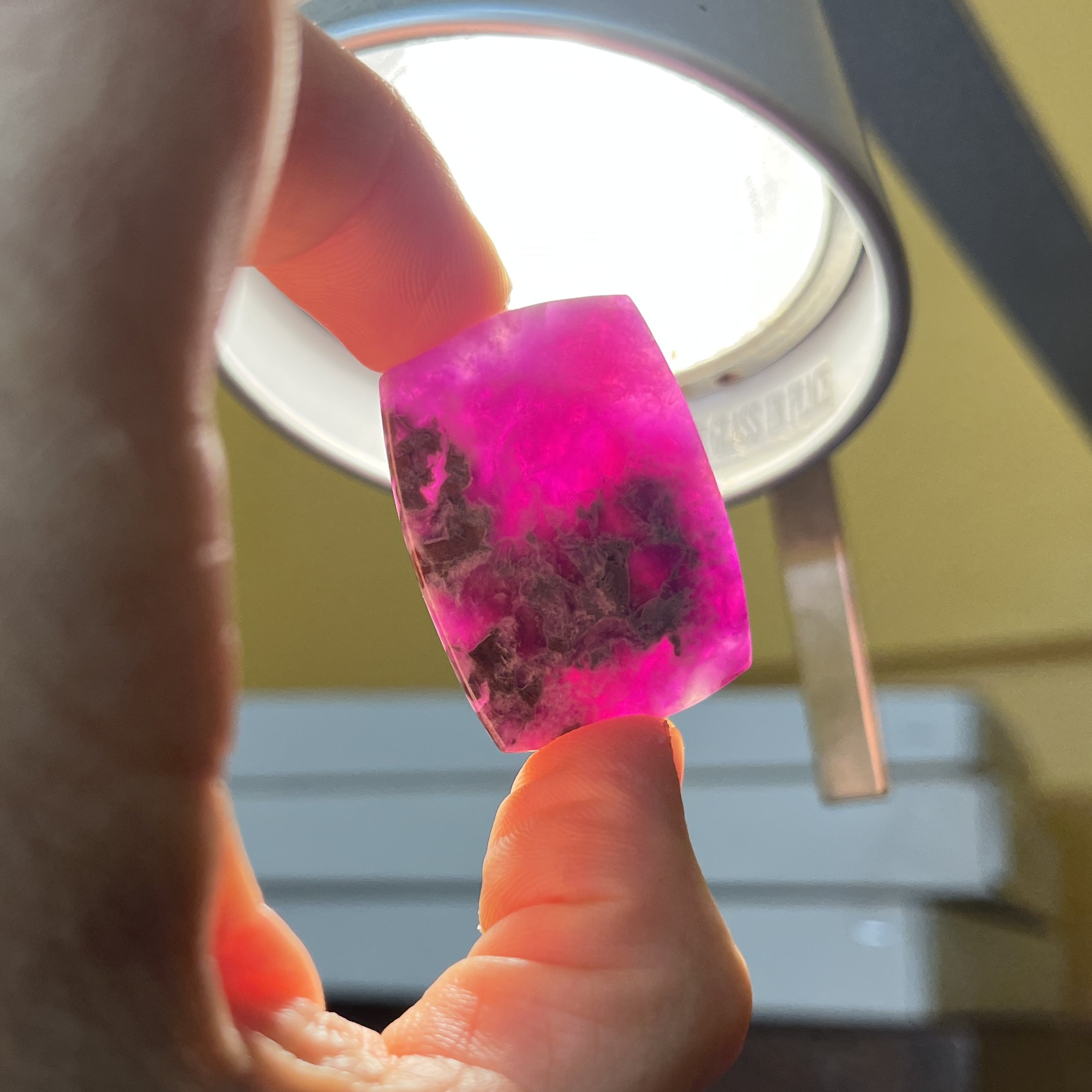 Sugilite (cab) large rounded rectangle 'pink flat' (10.46gr) healing crystal