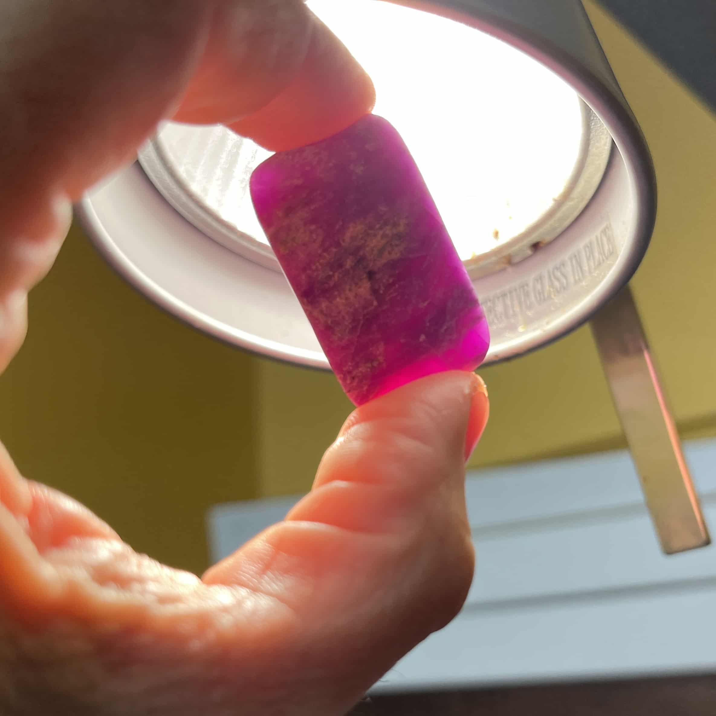 Sugilite (cab) big gel 'pink rectangle' (8.78gr) healing crystal