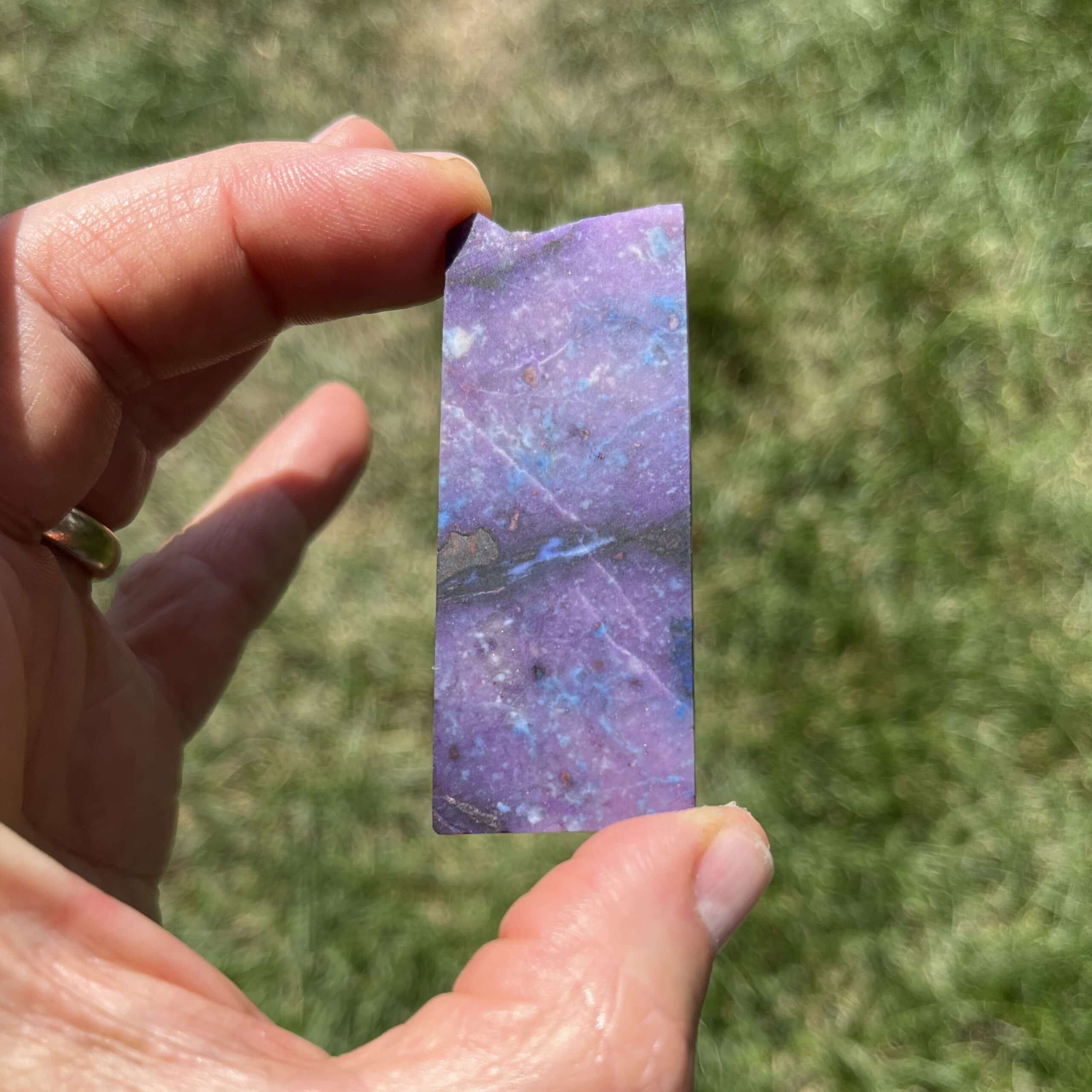 Sugilite (slab) gel 'rainbow sky ingot' (9.73gr) healing crystal - Image 2