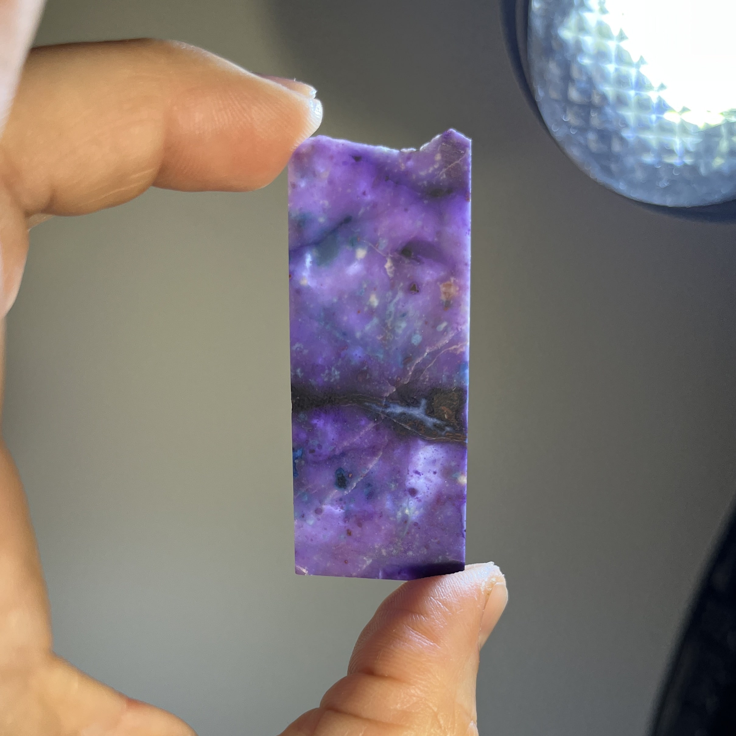 Sugilite (slab) gel 'rainbow sky ingot' (9.73gr) healing crystal - Image 3