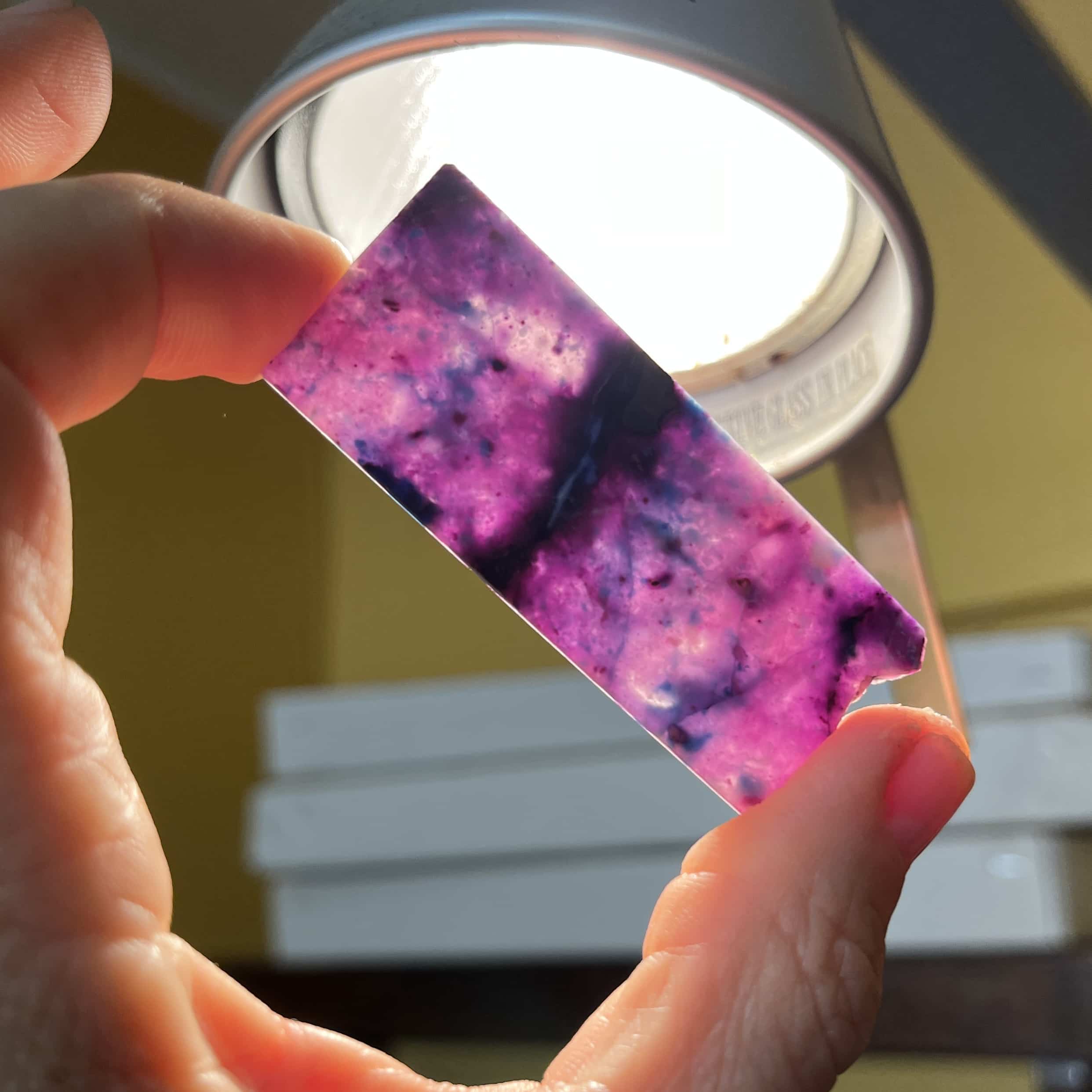 Sugilite (slab) gel 'rainbow sky ingot' (9.73gr) healing crystal
