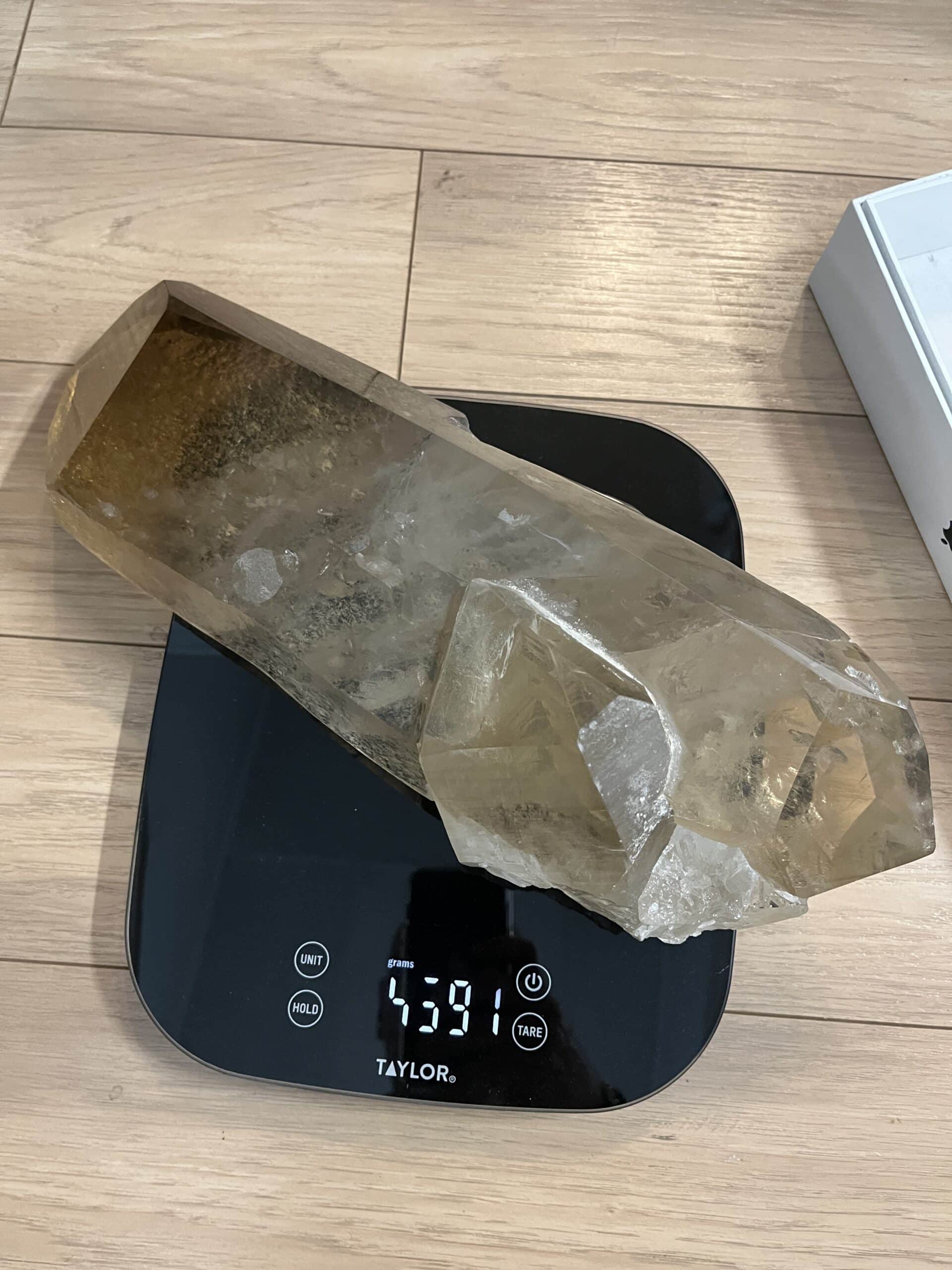 Citrine (natural) polished DT enormous 10lb specimen, healing crystal