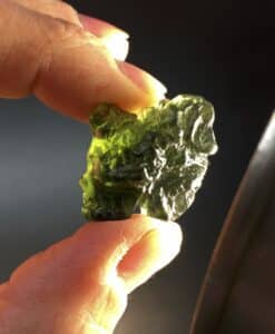 Moldavite carving Crystal Skull, smaller (6.6gr) healing crystal