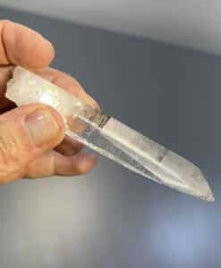 Quartz (Lemurian) 3-sided (Colombian) Muzo habit (4") healing crystal