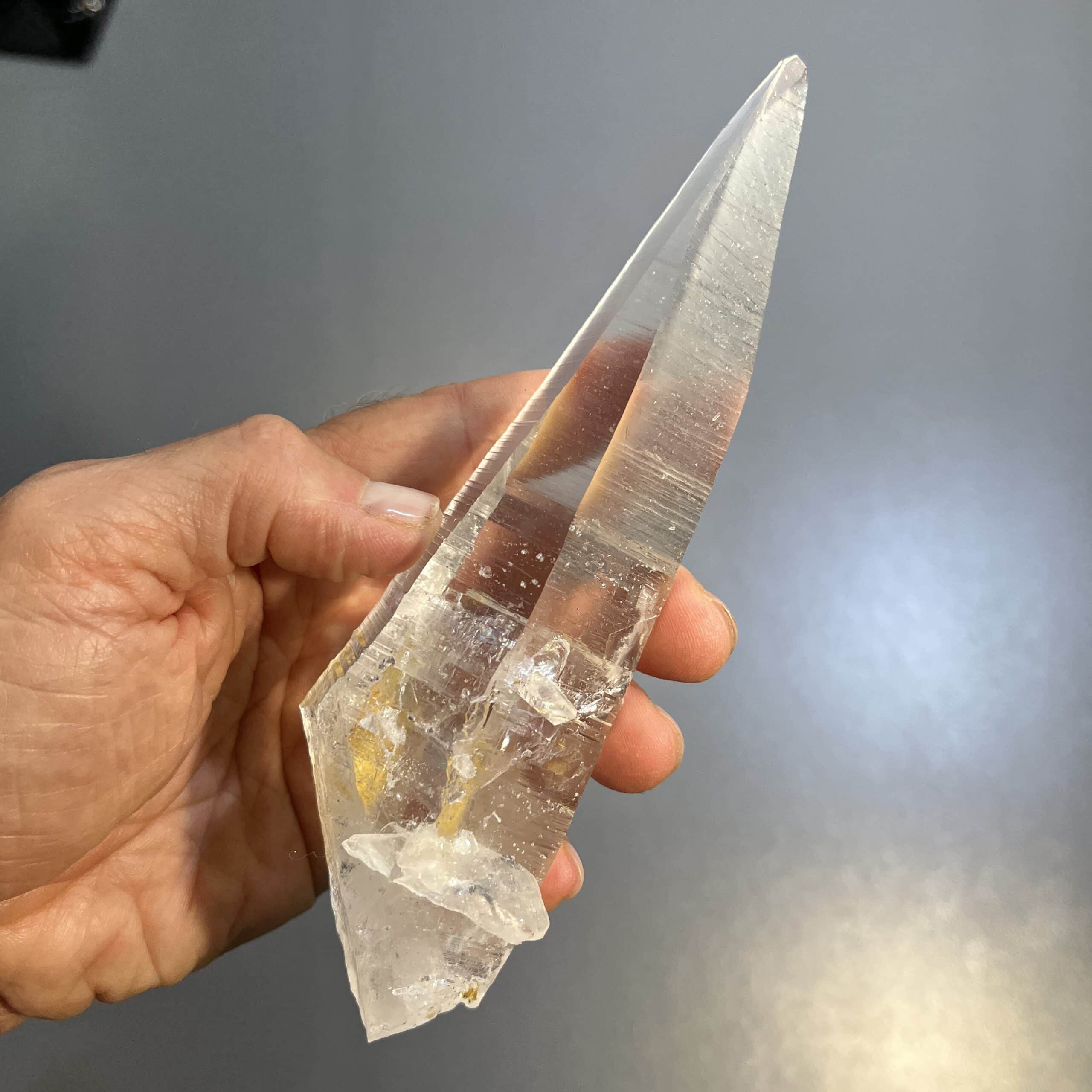 Quartz (Lemurian) 3-sided (Colombian) Muzo habit (6.1") healing crystal - Image 5