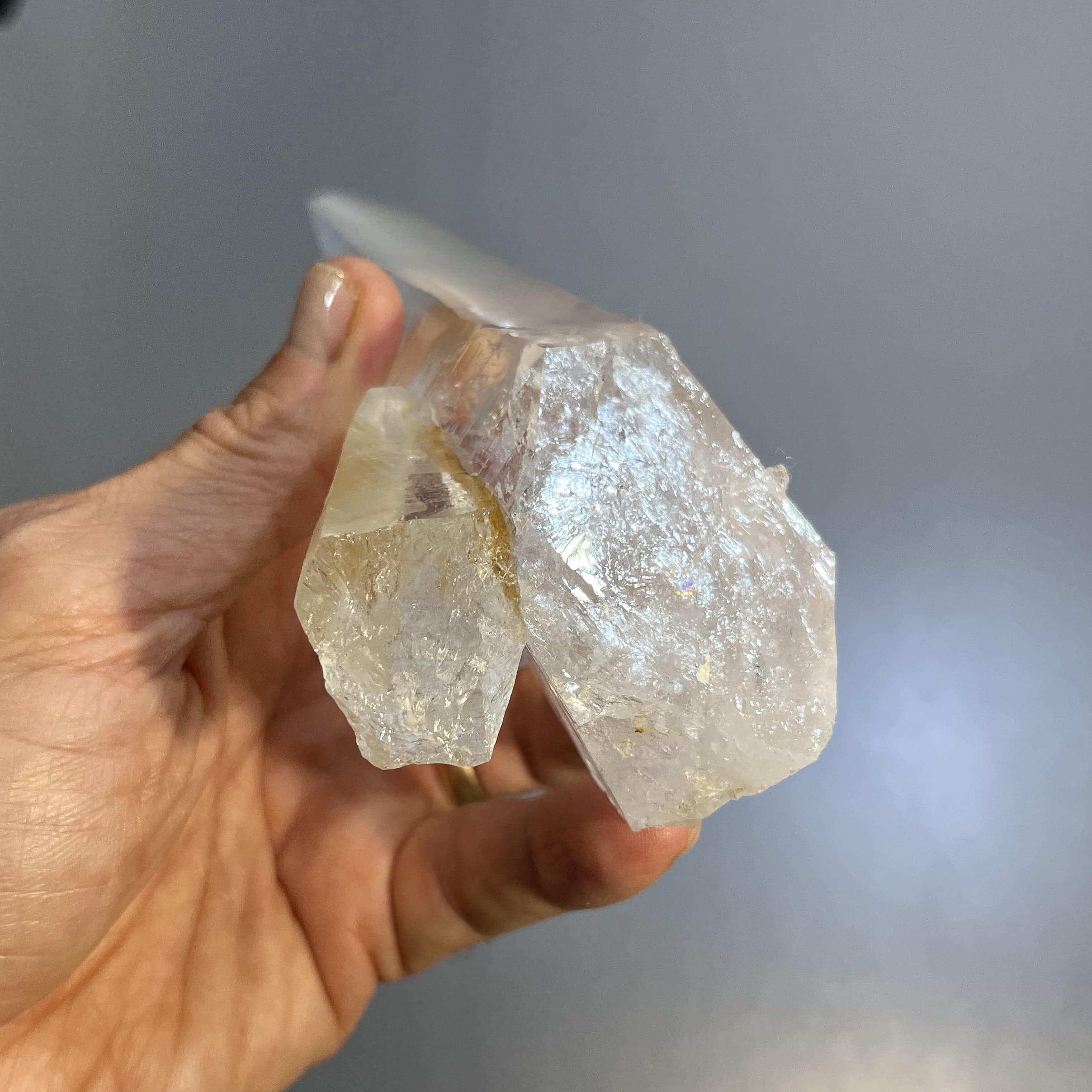 Quartz (Lemurian) 3-sided (Colombian) Muzo habit (6.1") healing crystal - Image 6