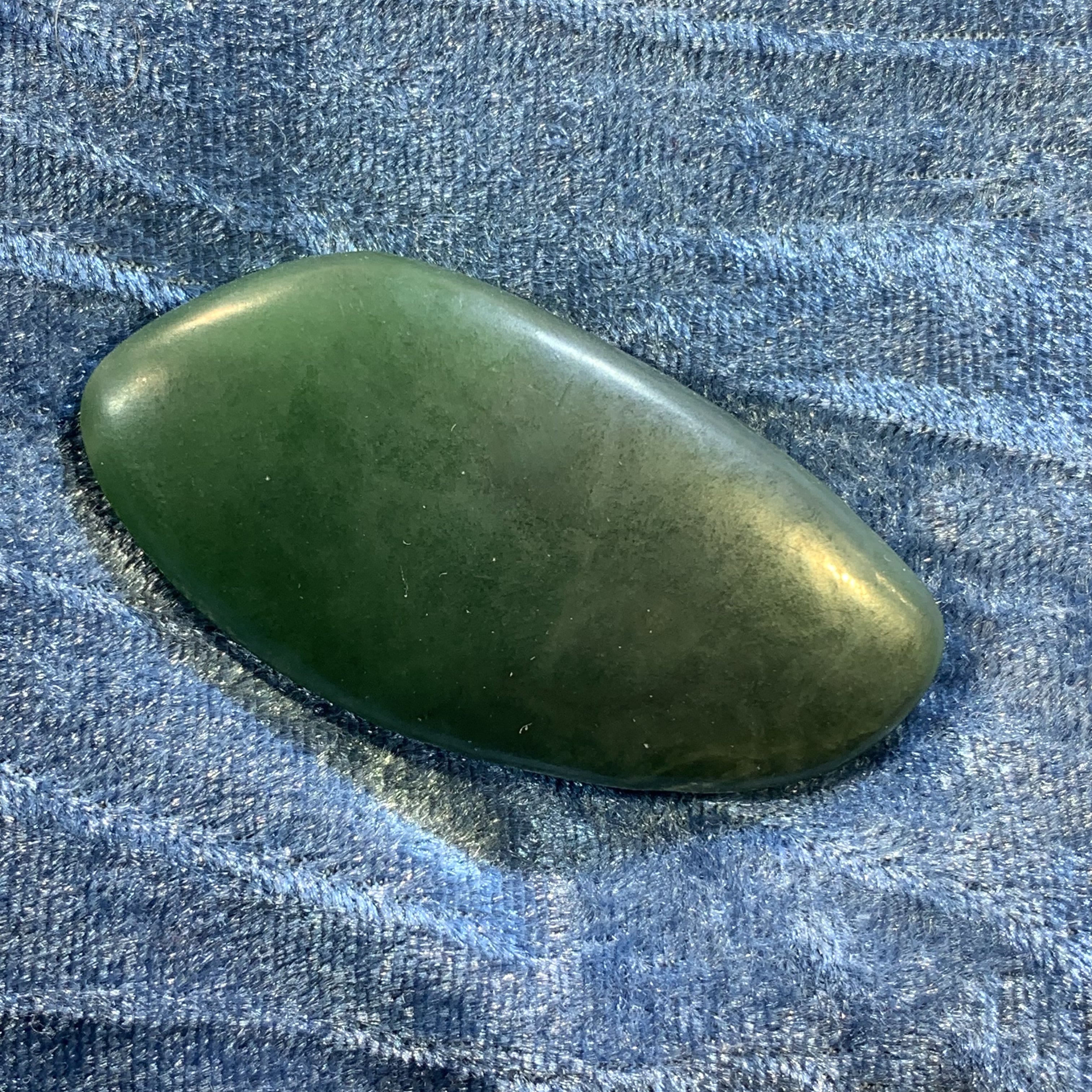 Jade (Nephrite) matte polished palm piece - healing crystal