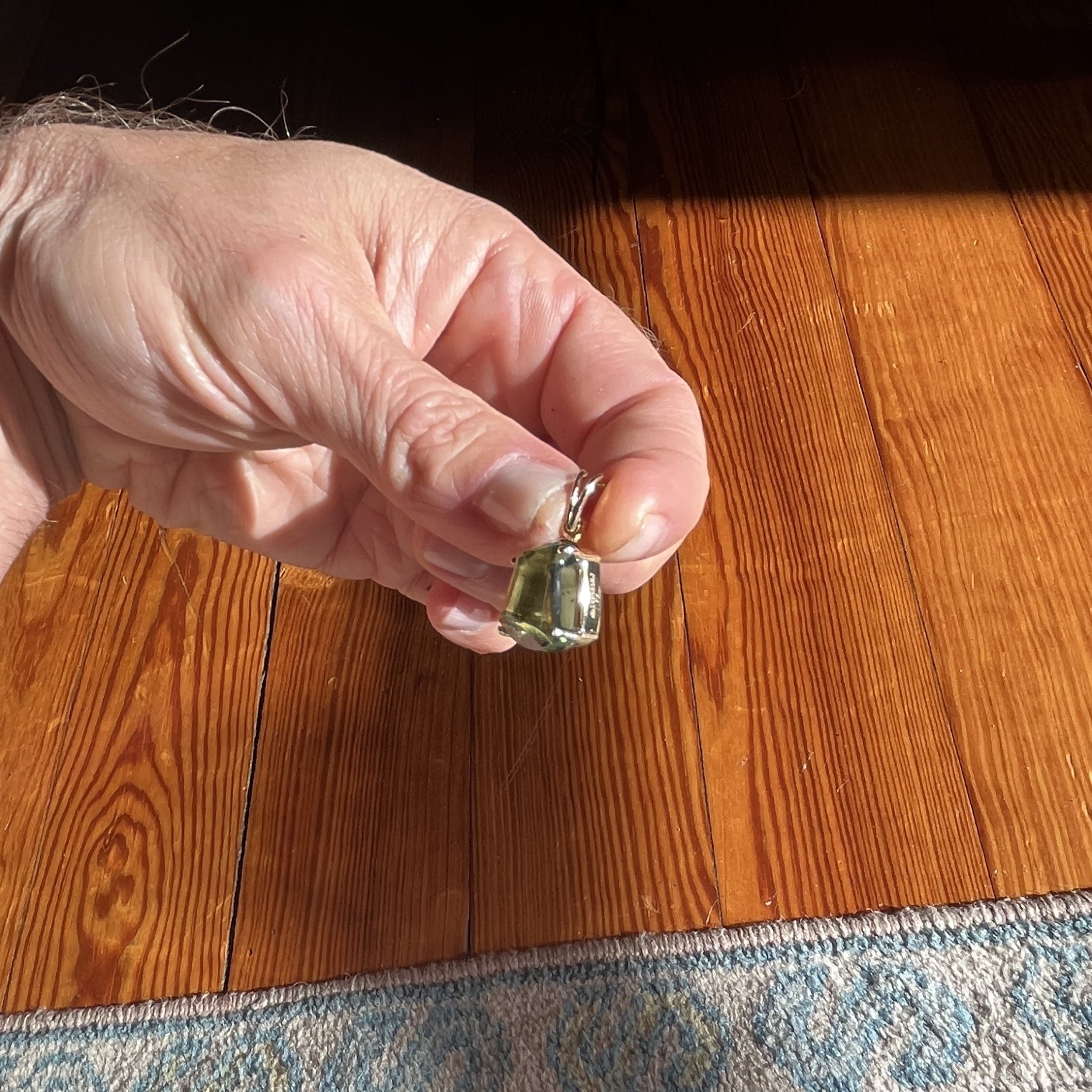 Moldavite pendant (freeform) 14K GOLD bubble for necklace healing crystal - Image 9