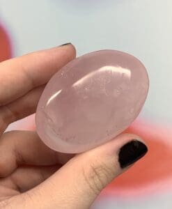 Rose Quartz - gemmy pink palm piece - healing crystal