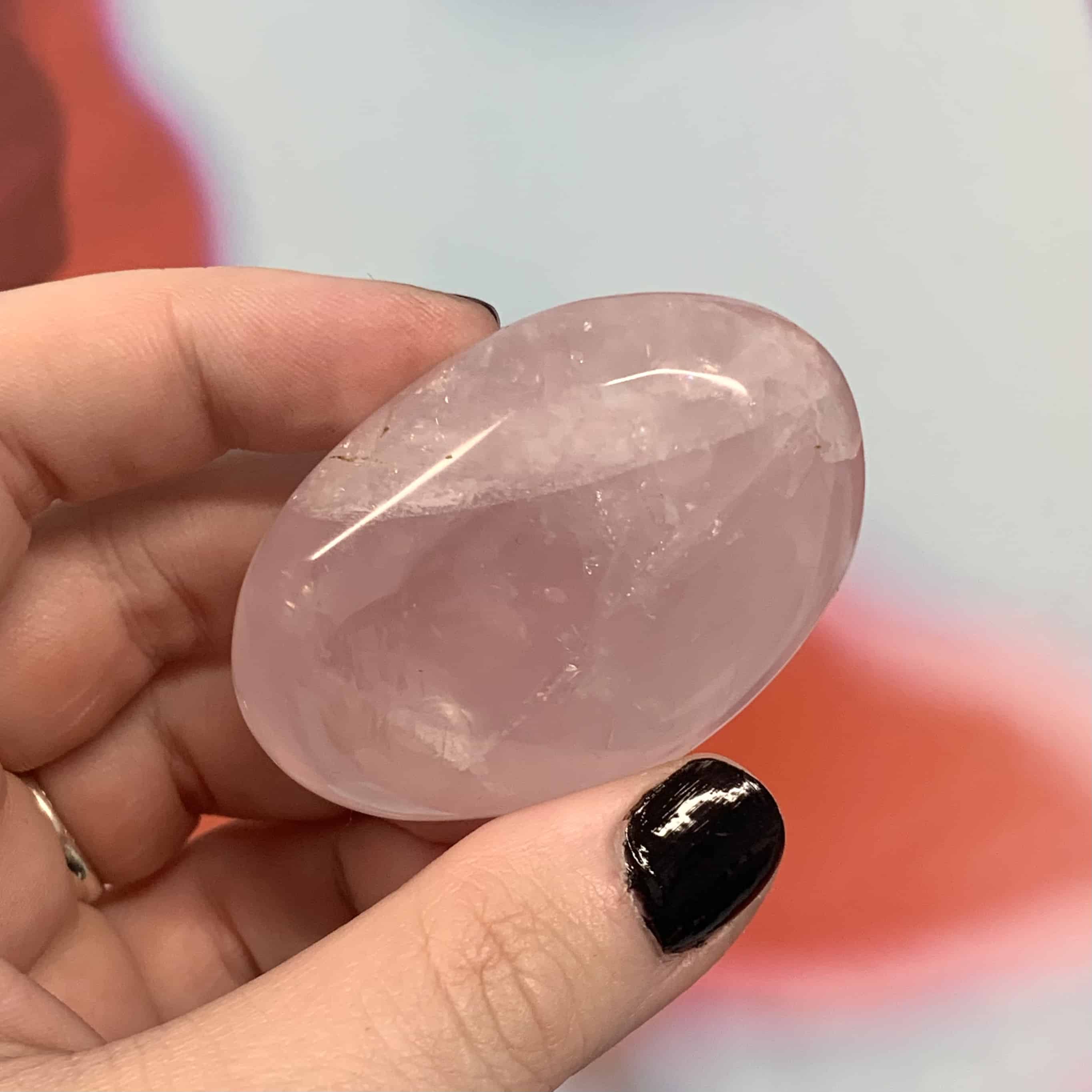 Rose Quartz - gemmy pink palm piece - healing crystal - Image 2