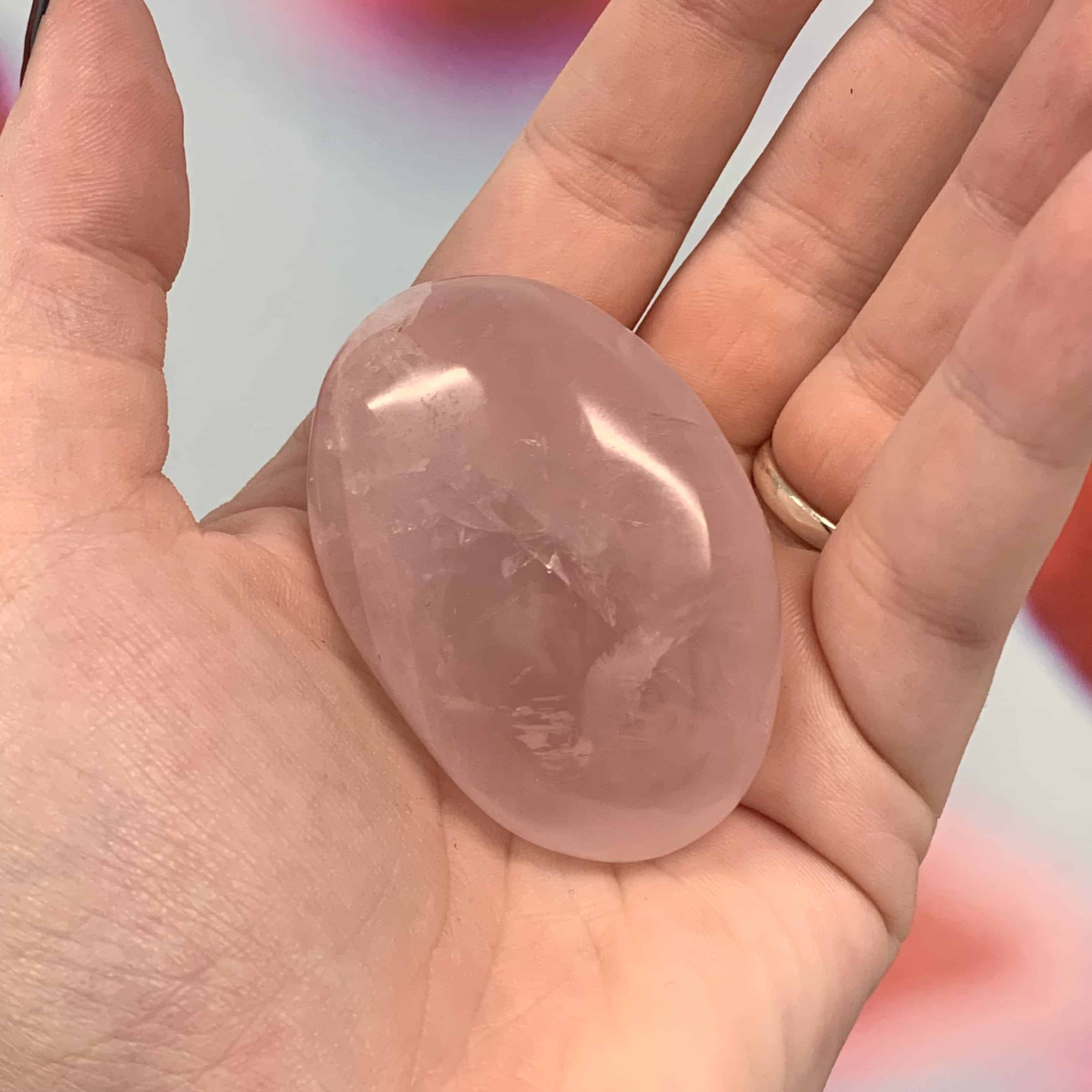 Rose Quartz - gemmy pink palm piece - healing crystal - Image 3