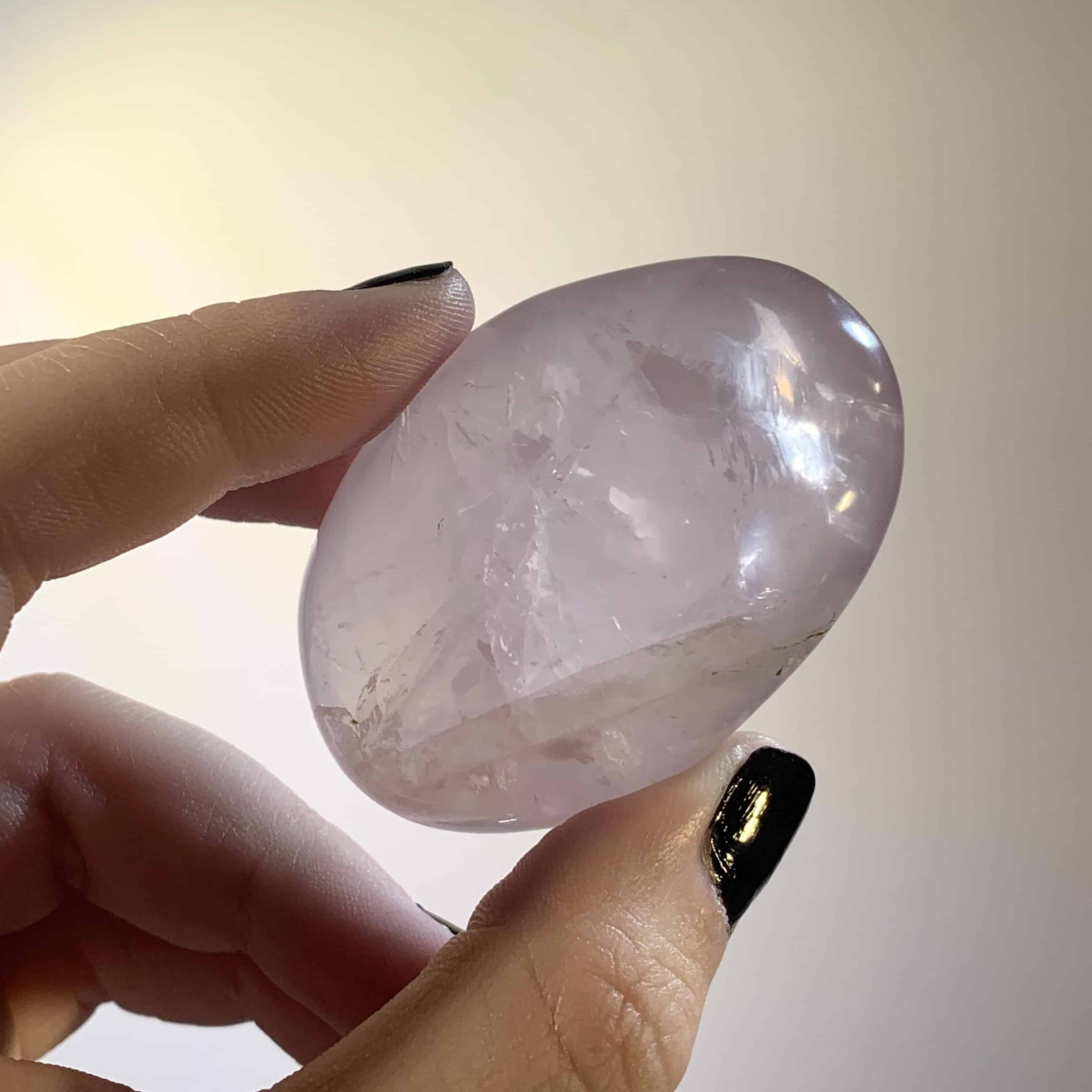 Rose Quartz - gemmy pink palm piece - healing crystal - Image 4