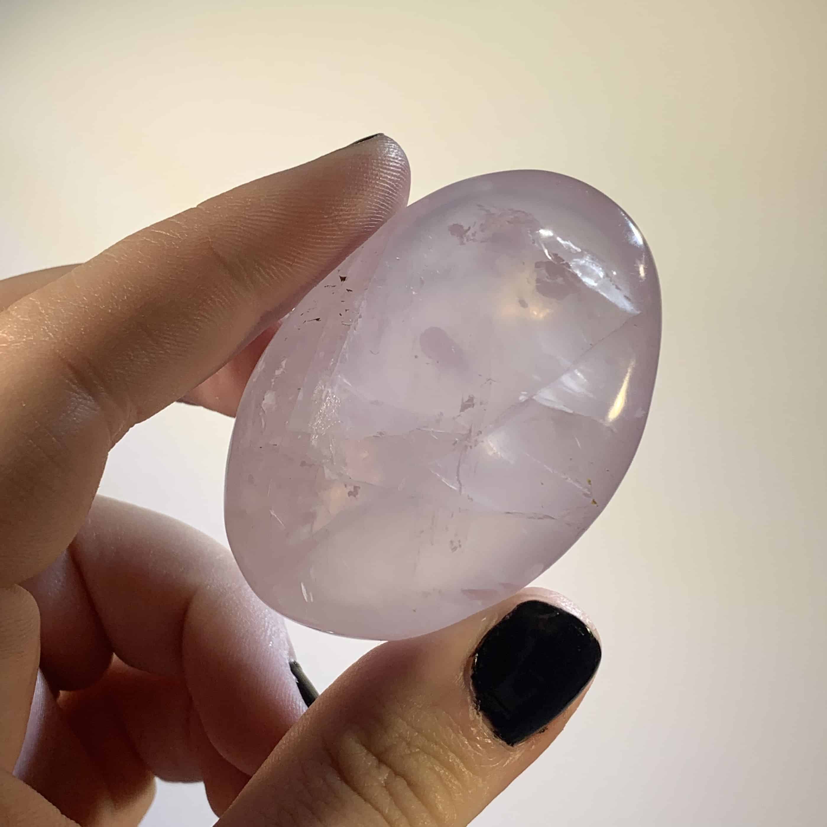 Rose Quartz - gemmy pink palm piece - healing crystal - Image 5