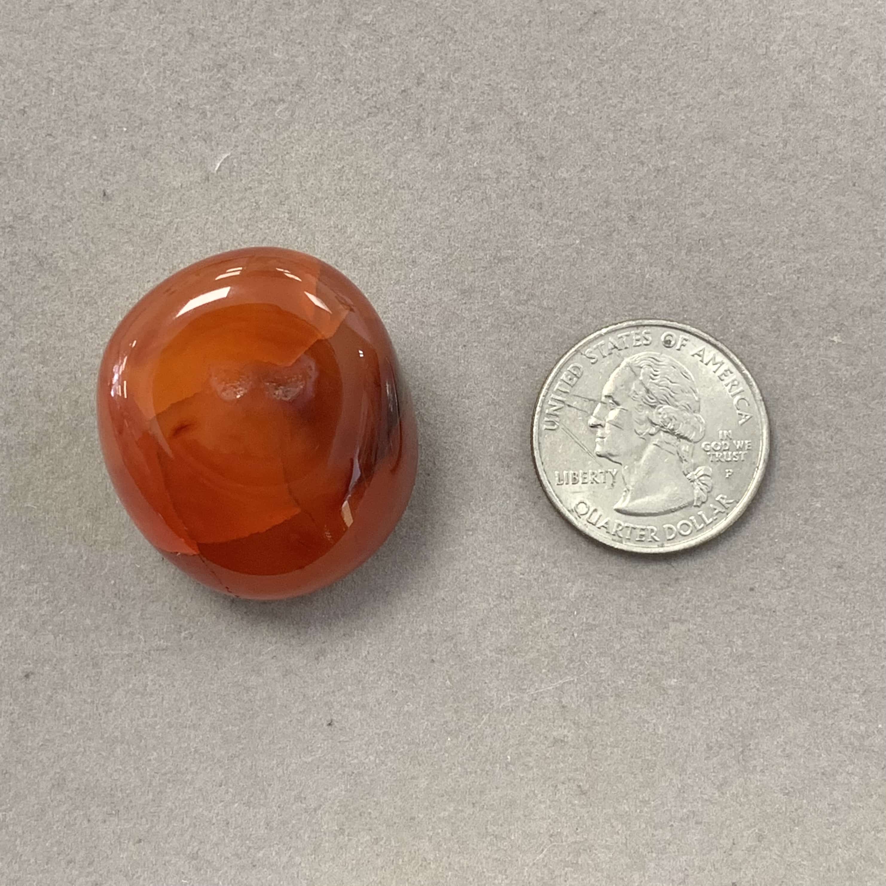Carnelian 'beanbag' tumble - superior color, translucency - healing crystal - Image 3