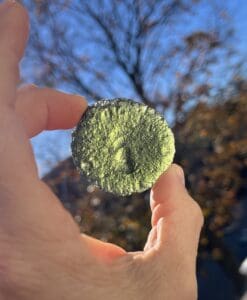 Moldavite (rough) natural DISC (27.96gr) healing crystal