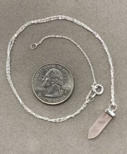 Quartz (Rose) obelisk point necklace healing crystal