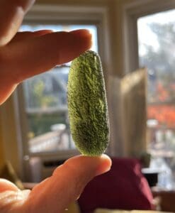 Moldavite (rough) possible Zatacka palm piece (26.4gr) healing crystal