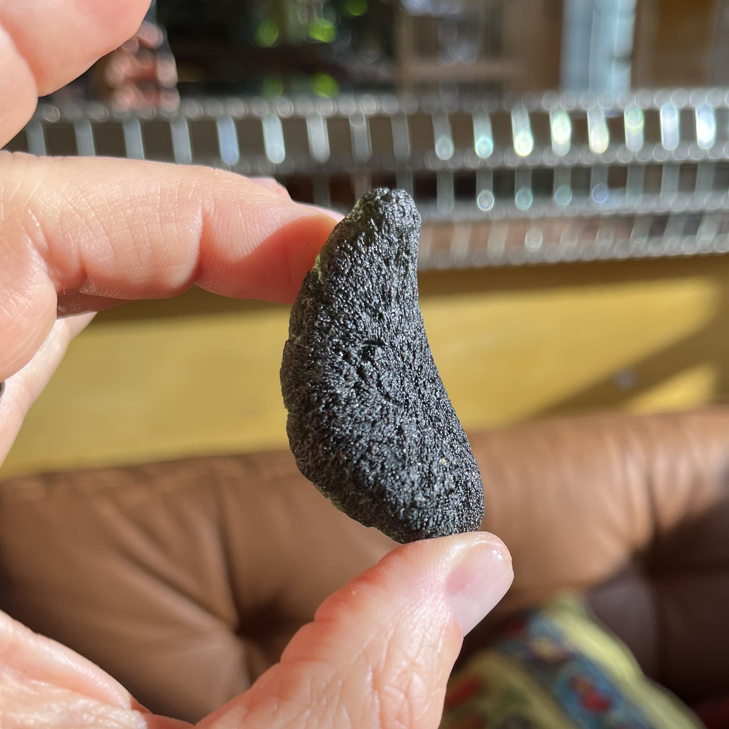 Moldavite (rough) curving (Zatacka) big drop (28gr) healing crystal - Image 2