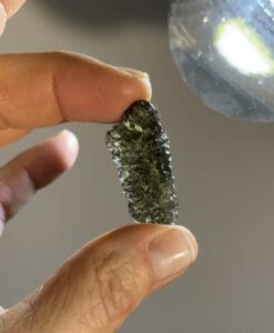 Moldavite (rough) 'ghost wing' entity stone (3.57gr) healing crystal
