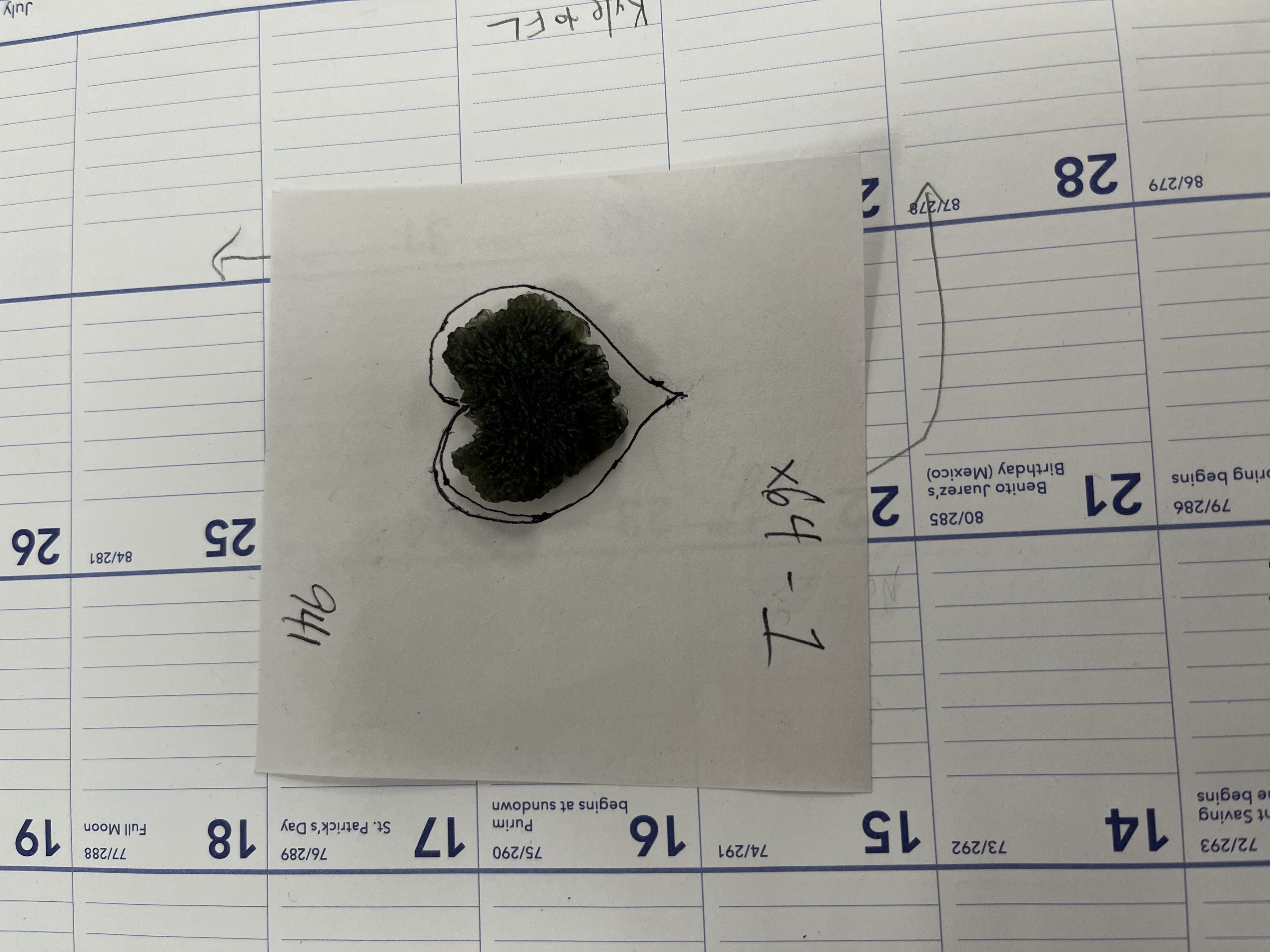 Moldavite pendant (rough) wrap HEART for necklace (7.3gr) healing crystal - Image 12