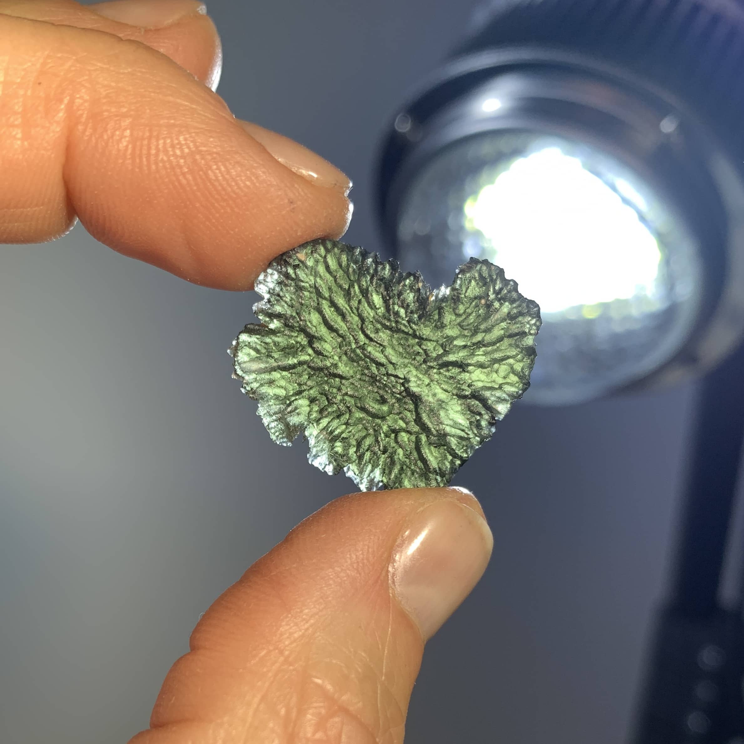 Moldavite pendant (rough) wrap HEART for necklace (7.3gr) healing crystal - Image 4