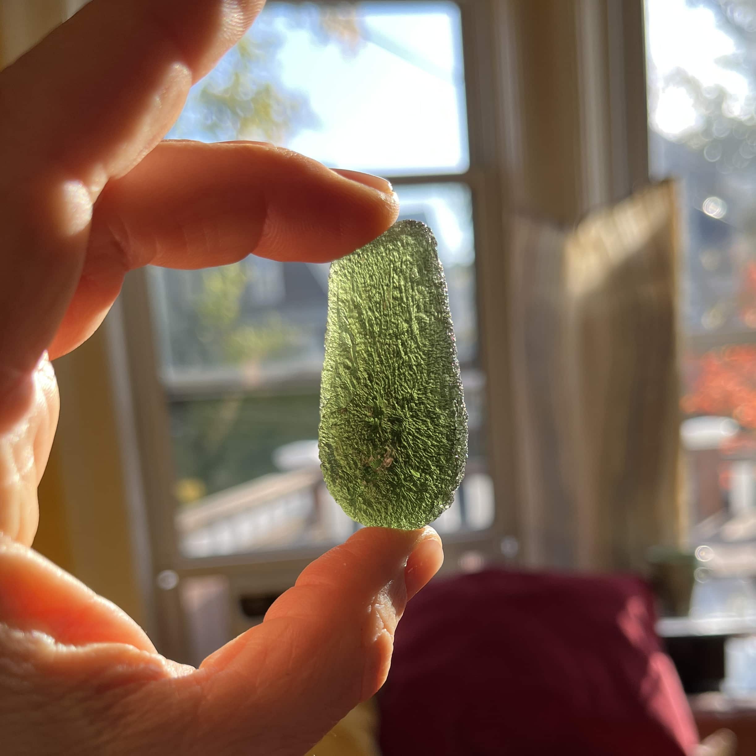 Moldavite (rough) plump Zatacka drop (25gr) healing crystal - Image 3