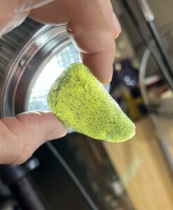 Moldavite (rough) 'Standing Sail' palm piece (23.1gr) healing crystal