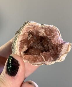 Amethyst (pink) Quartz open geode w good crystallization, healing crystal