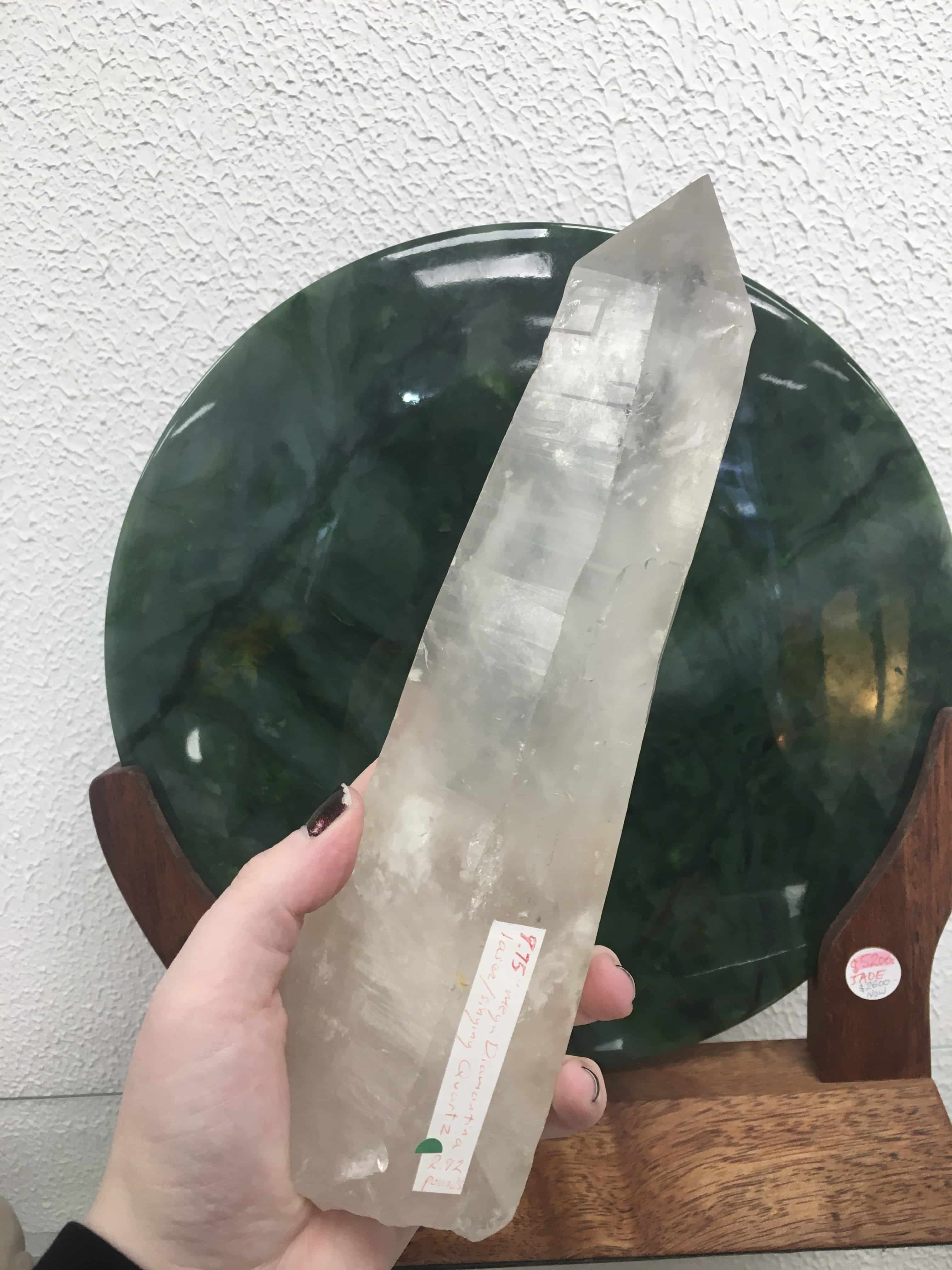 Quartz (clear/milky) Diamantina laser 'big honker' 9.75" healing crystal - Image 4