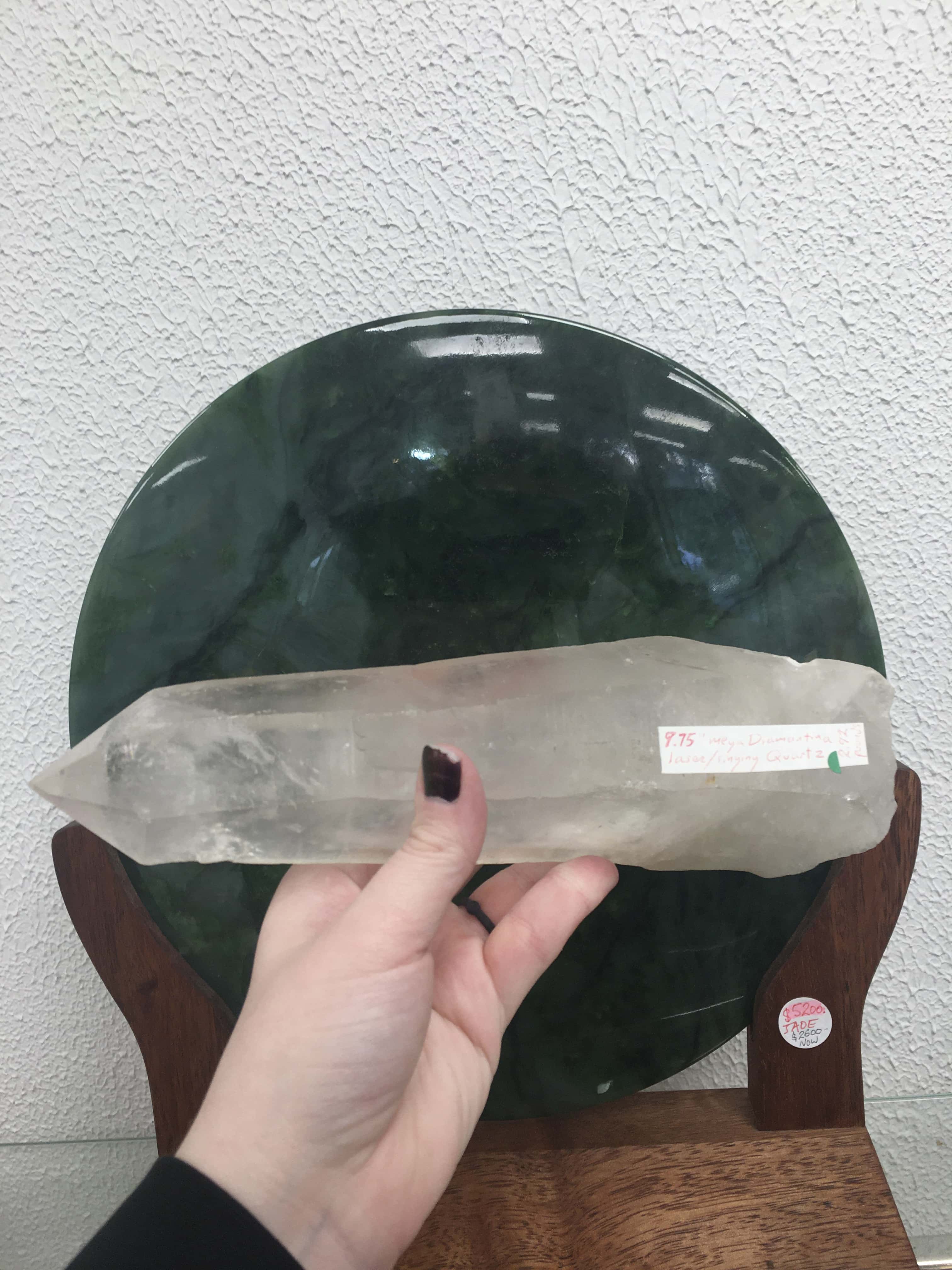 Quartz (clear/milky) Diamantina laser 'big honker' 9.75" healing crystal - Image 5