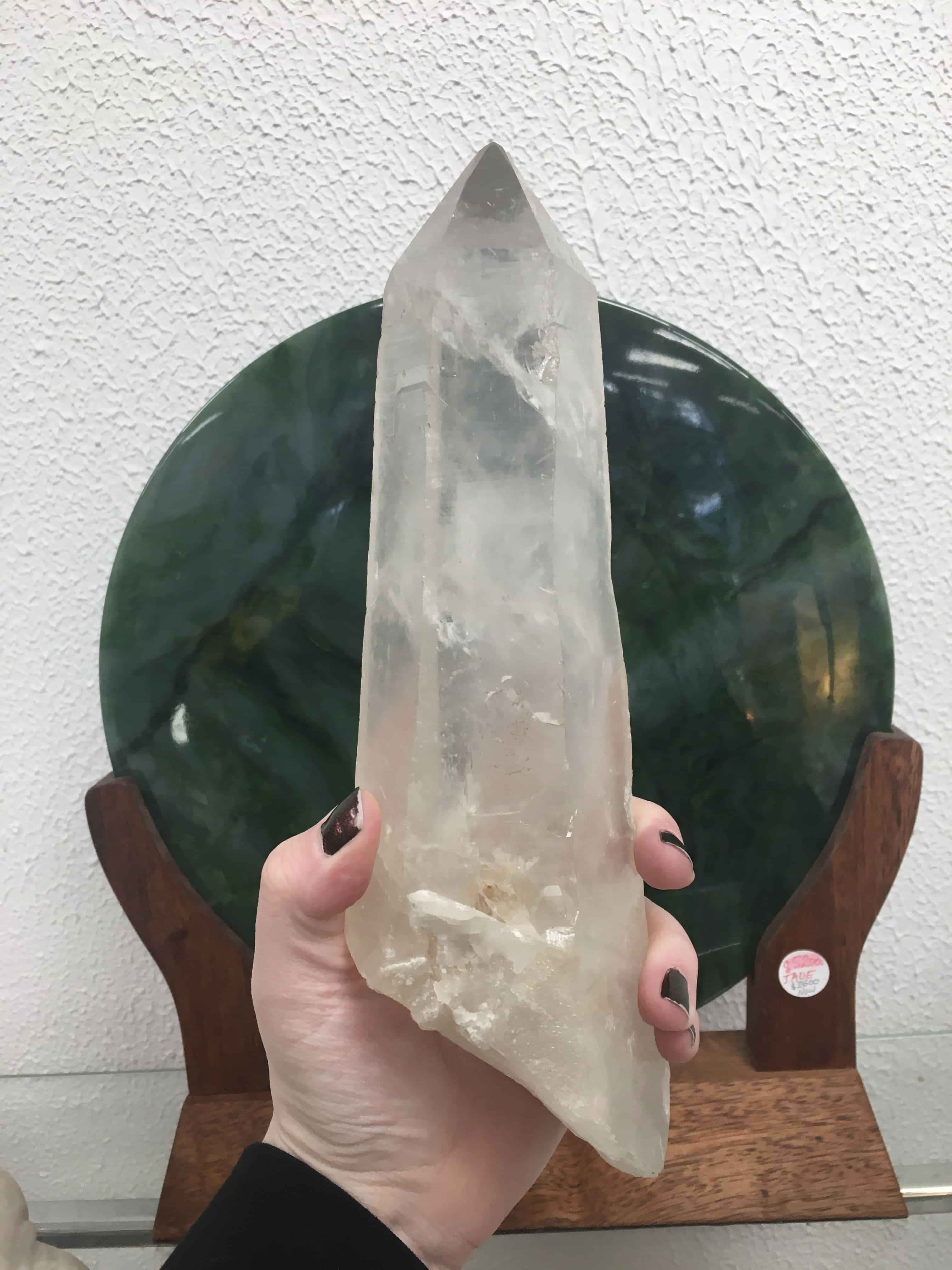 Quartz (clear/milky) Diamantina laser 'big honker' 9.75" healing crystal - Image 2