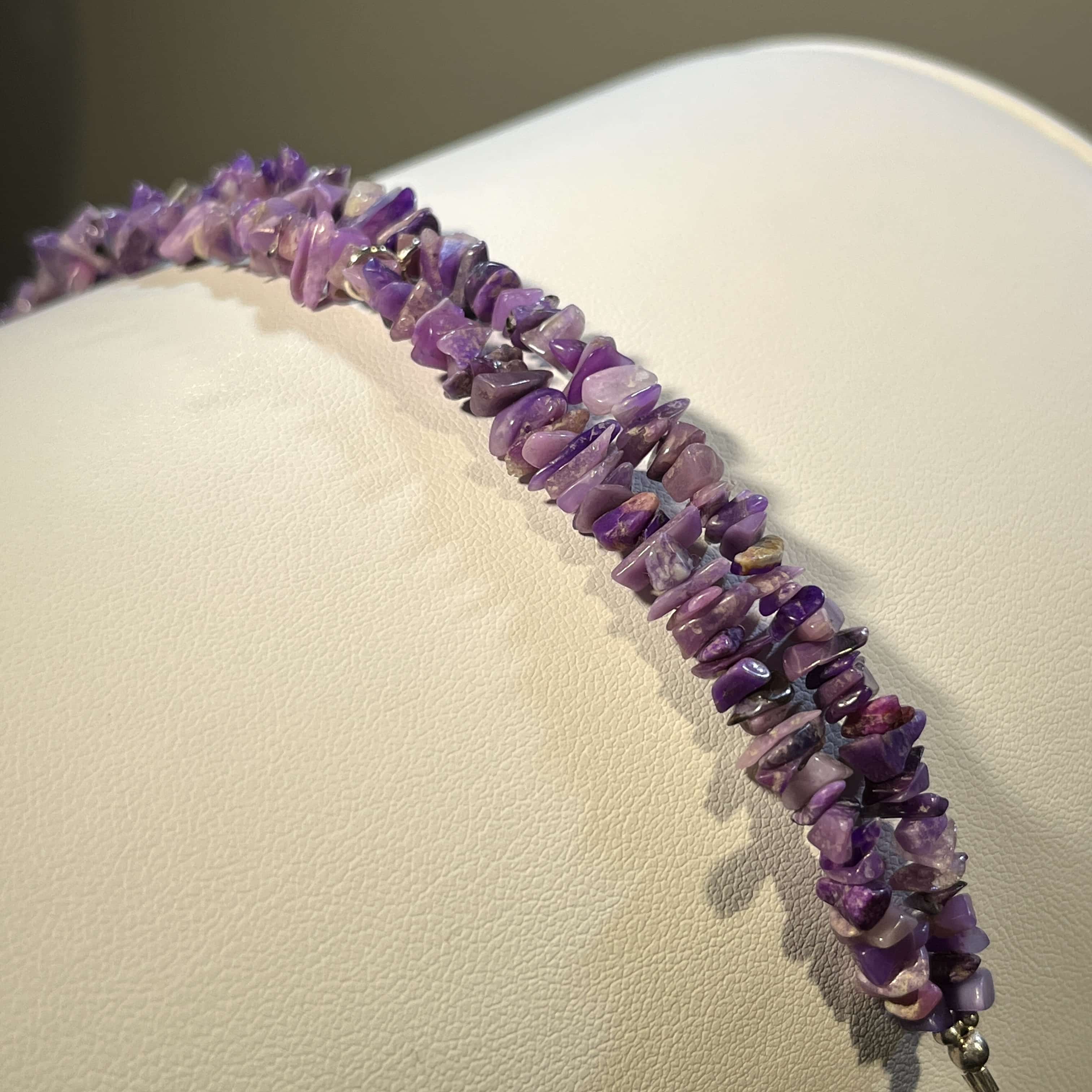 Sugilite (bracelet) gel chip w clasp, great lavender color healing crystal - Image 4