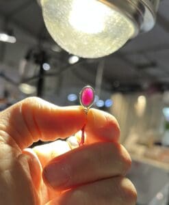 Sugilite (pendant for necklace) mall gel 'pink oval' healing crystal