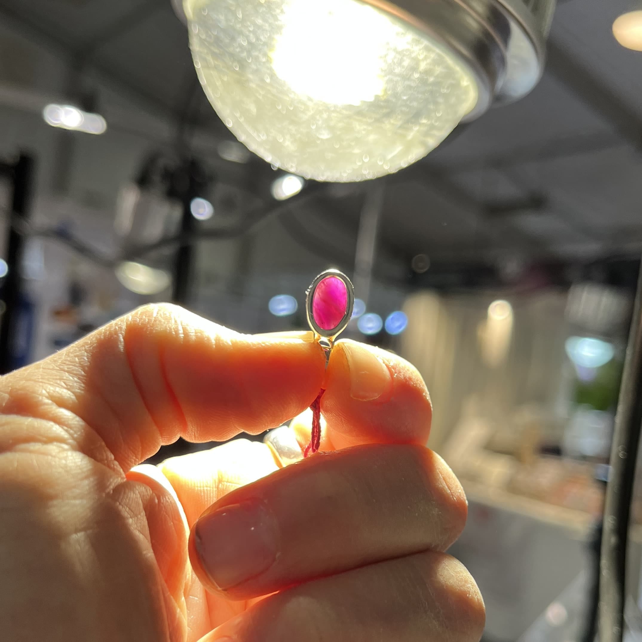 Sugilite (pendant for necklace) mall gel 'pink oval' healing crystal