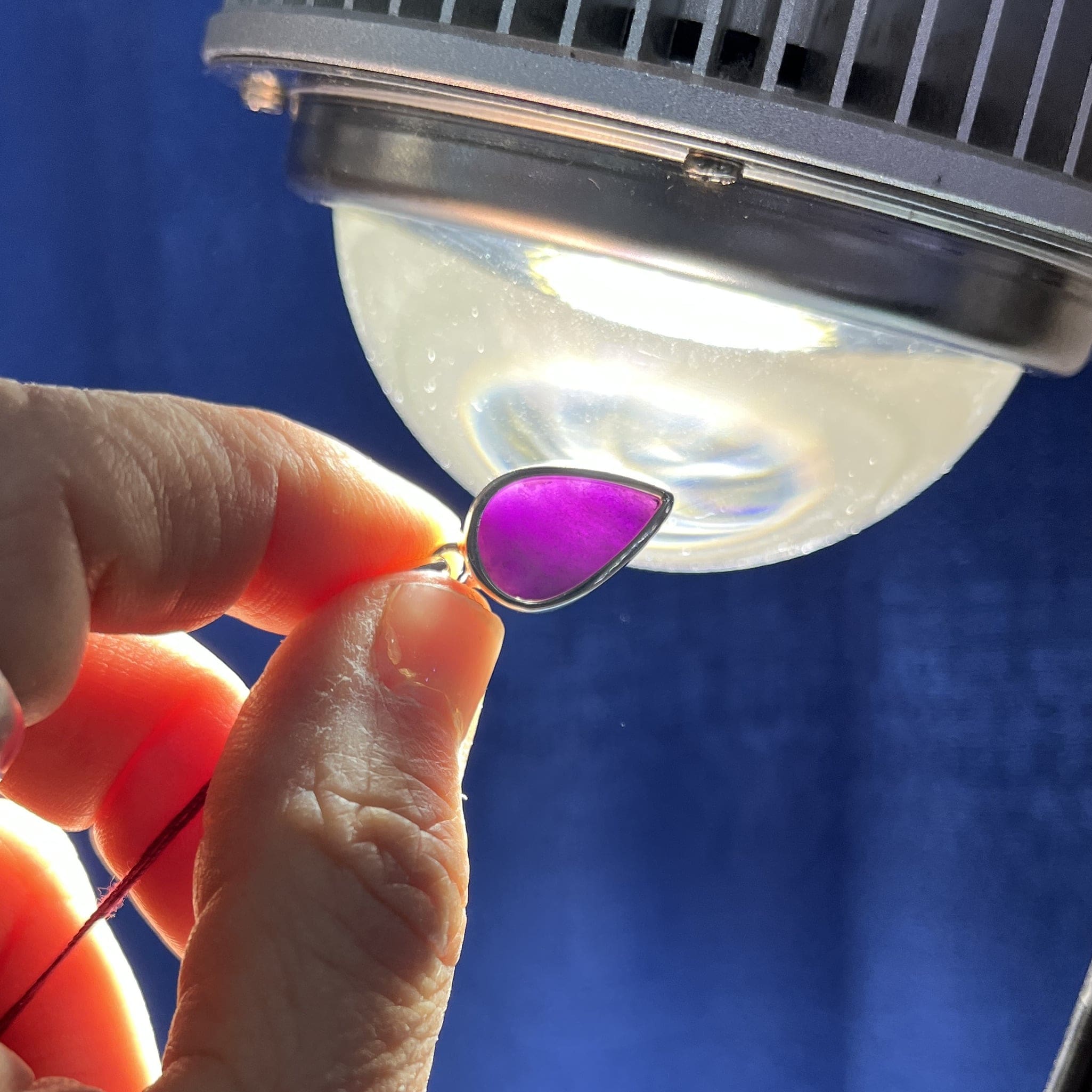 Sugilite (pendant for necklace) gel pink reverse drop (2.7gr) healing crystal