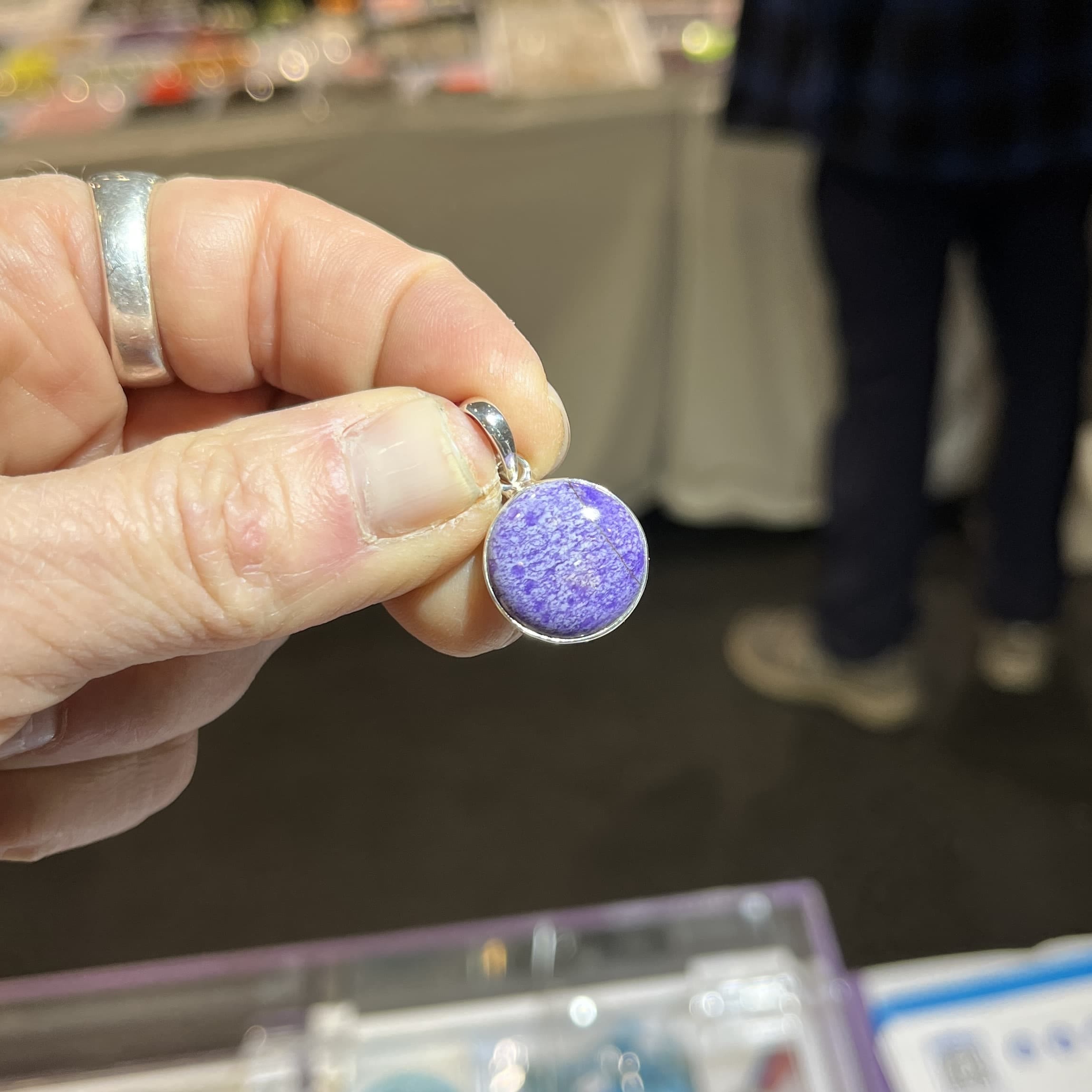 Sugilite (pendant for necklace) 'chromatic orb' healing crystal - Image 3