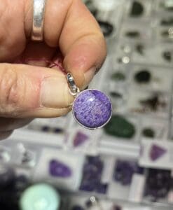 Sugilite (pendant for necklace) 'chromatic orb' healing crystal