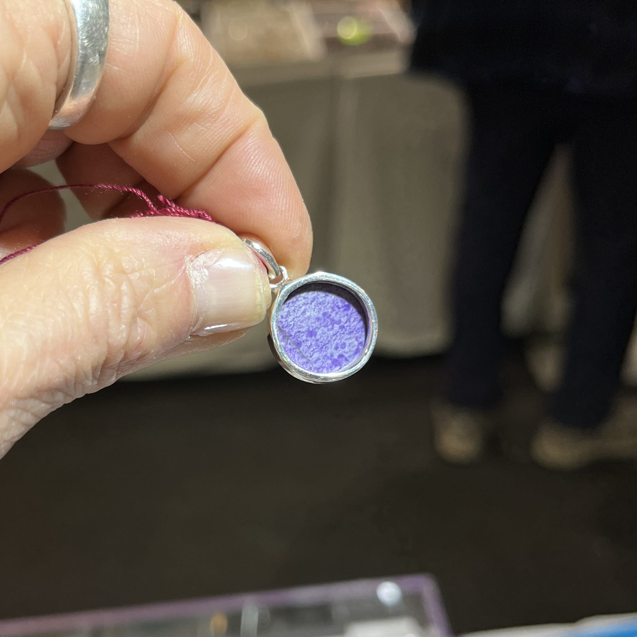 Sugilite (pendant for necklace) 'chromatic orb' healing crystal - Image 4