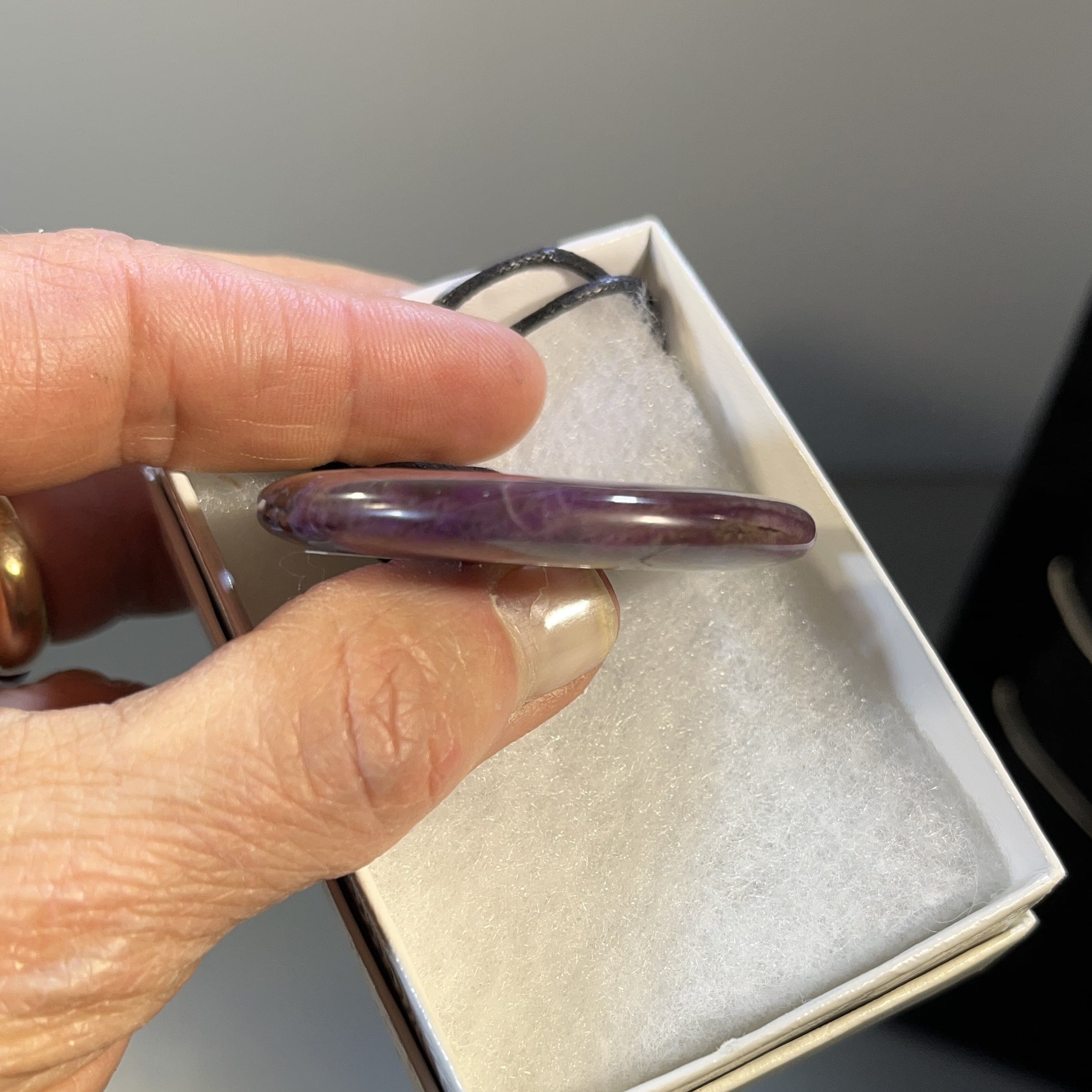 Sugilite (pendant w necklace) large pi donut disc (33gr) healing crystal - Image 3