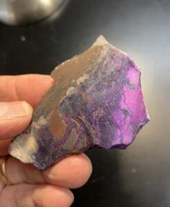 Sugilite (slab) chromatic 'Idaho' w Bustamite (23.7gr) healing crystal