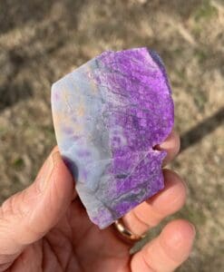 Sugilite (slab n rough) gel 'pink n grey peak' (35.8gr) healing crystal