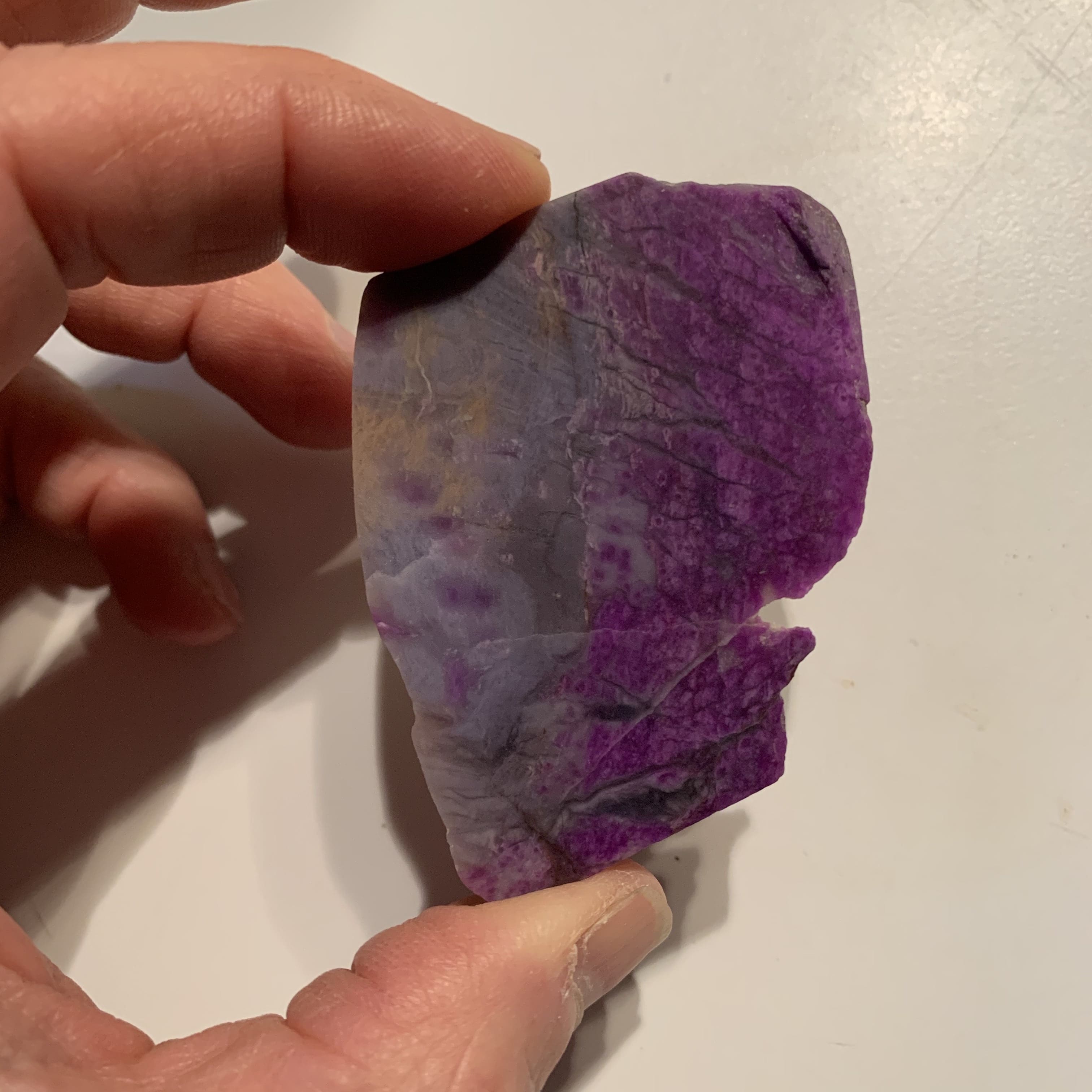 Sugilite (slab n rough) gel 'pink n grey peak' (35.8gr) healing crystal - Image 5