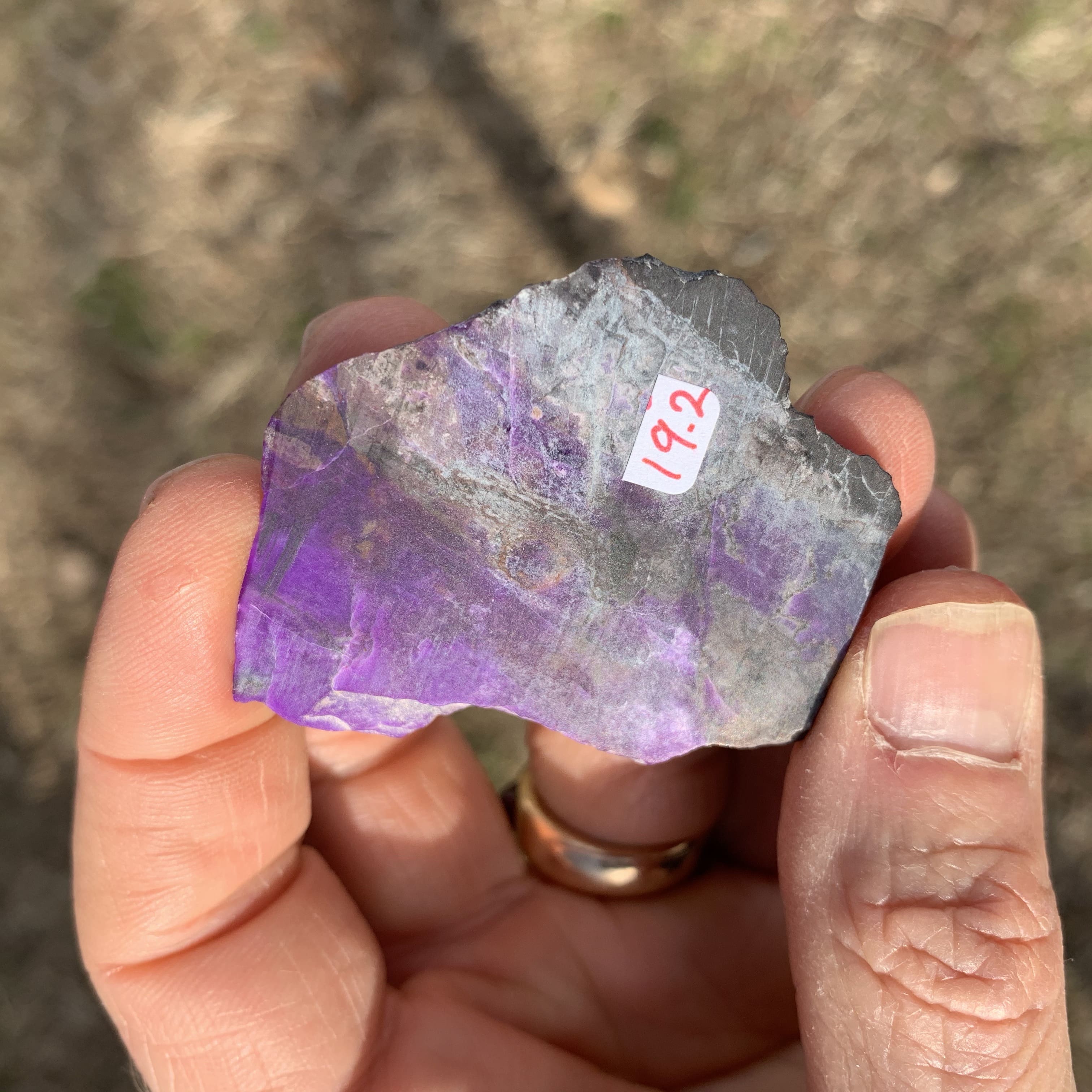 Sugilite (slab n rough) pink gel wafer (19.2gr) healing crystal - Image 2
