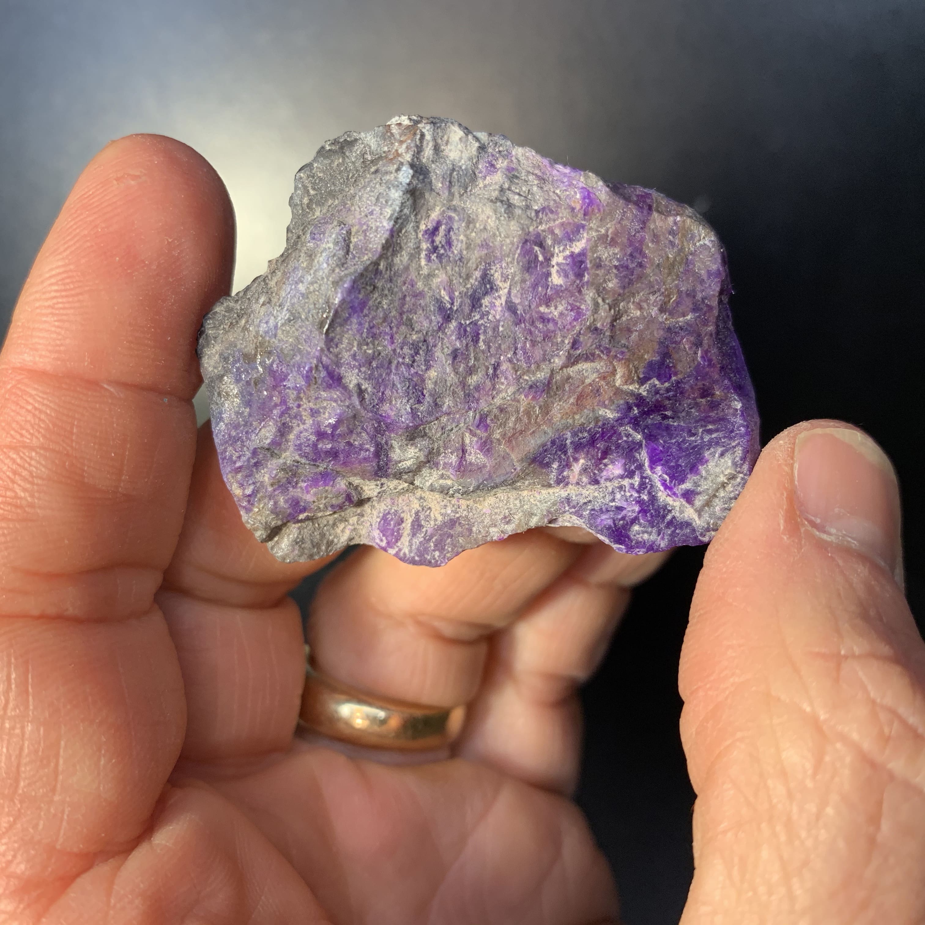 Sugilite (slab n rough) pink gel wafer (19.2gr) healing crystal - Image 3